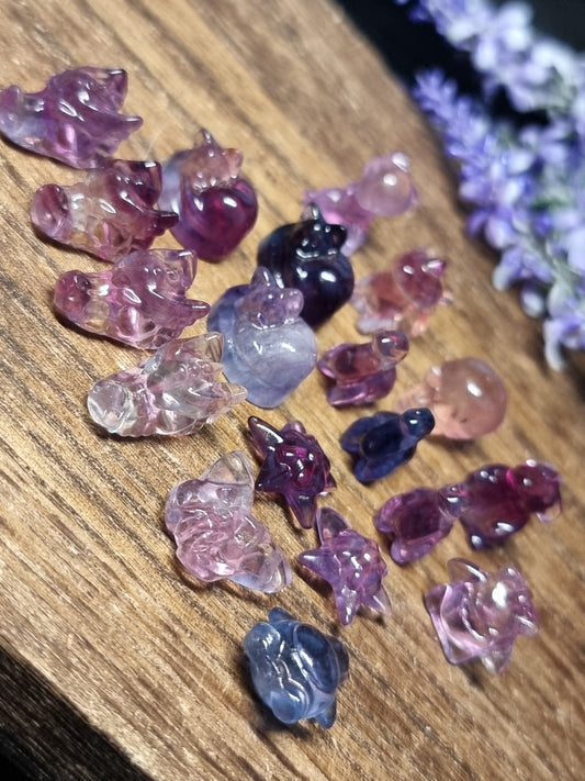 Mini fluorite carvings