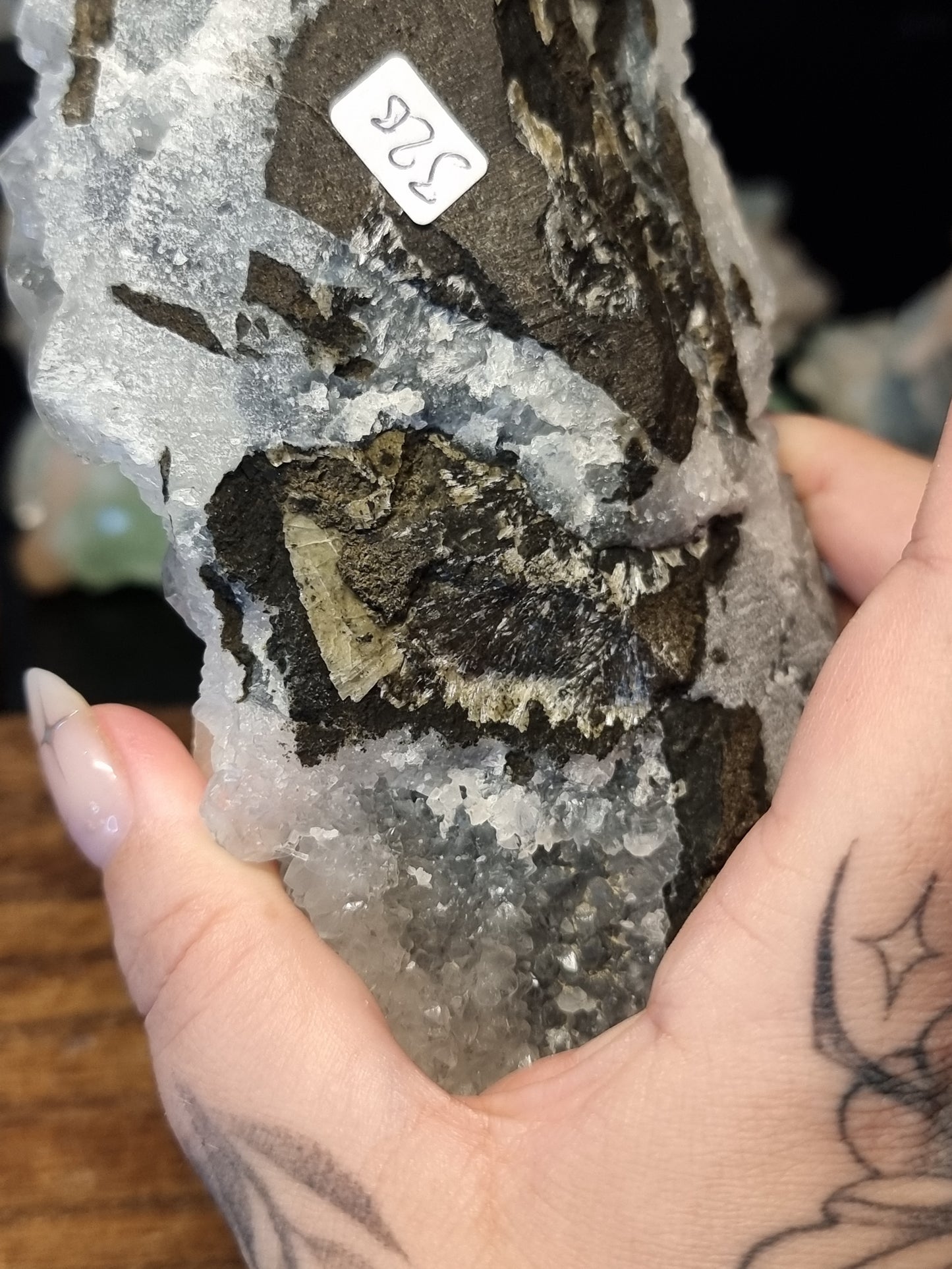 Chalcedony with peach stilbite & apophyllite B