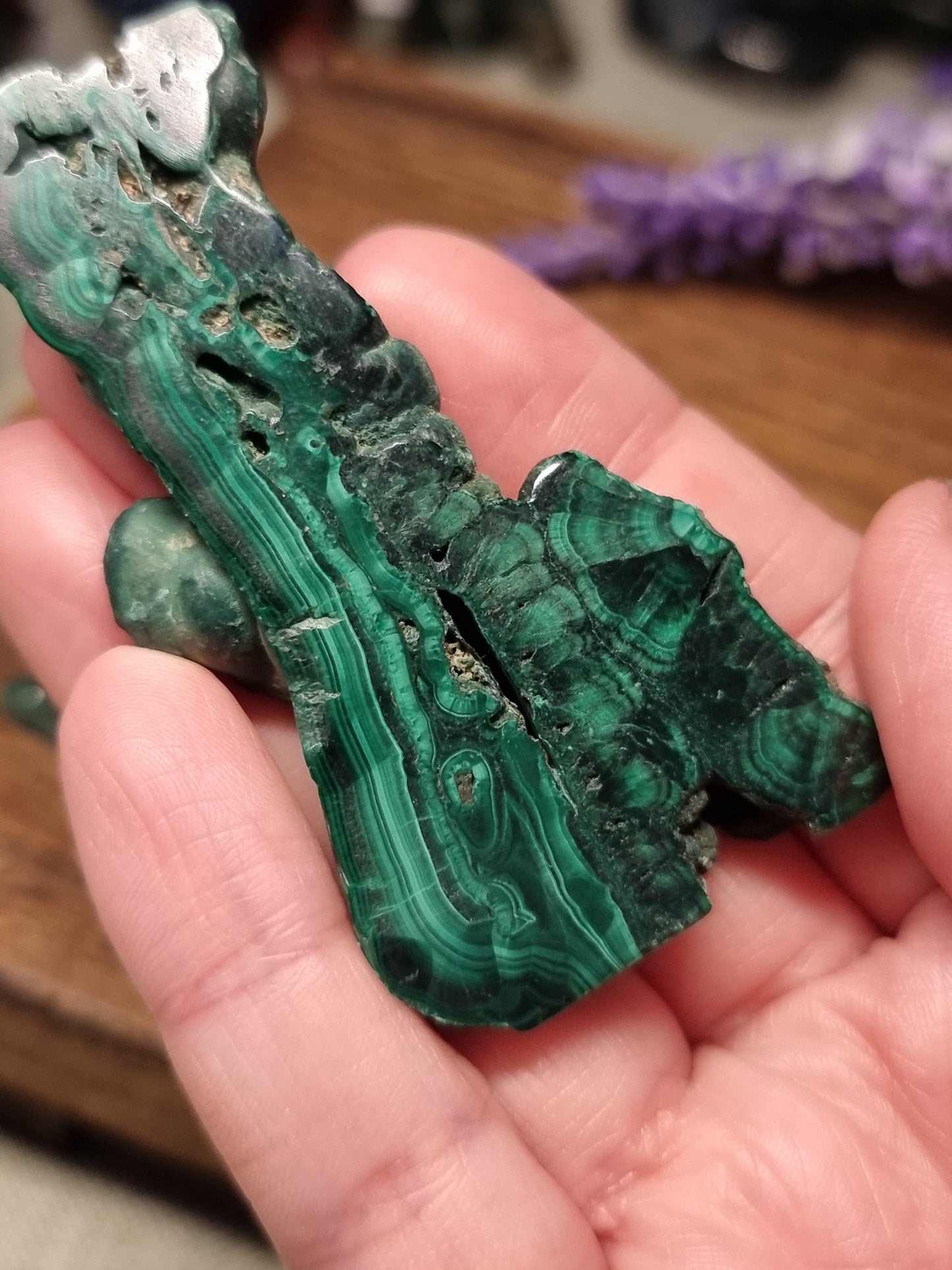 Small malachite slices