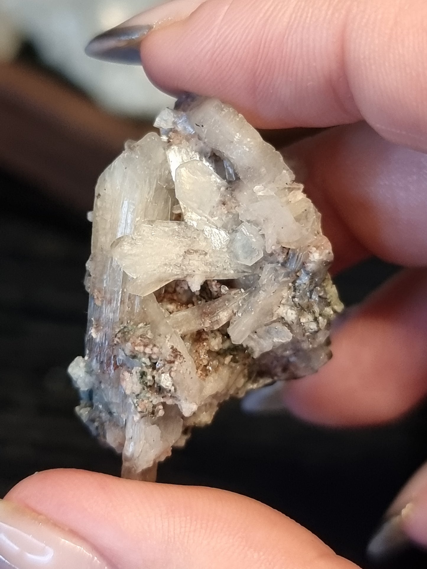 Rare apophyllite with red chalcedony specimens