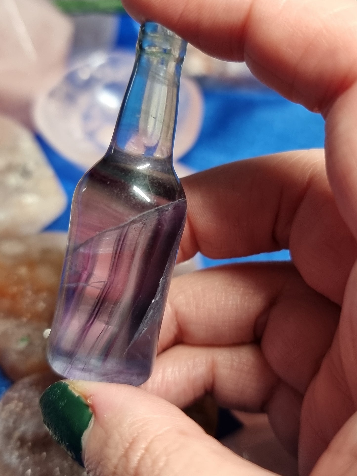 Fluorite bottle carvings