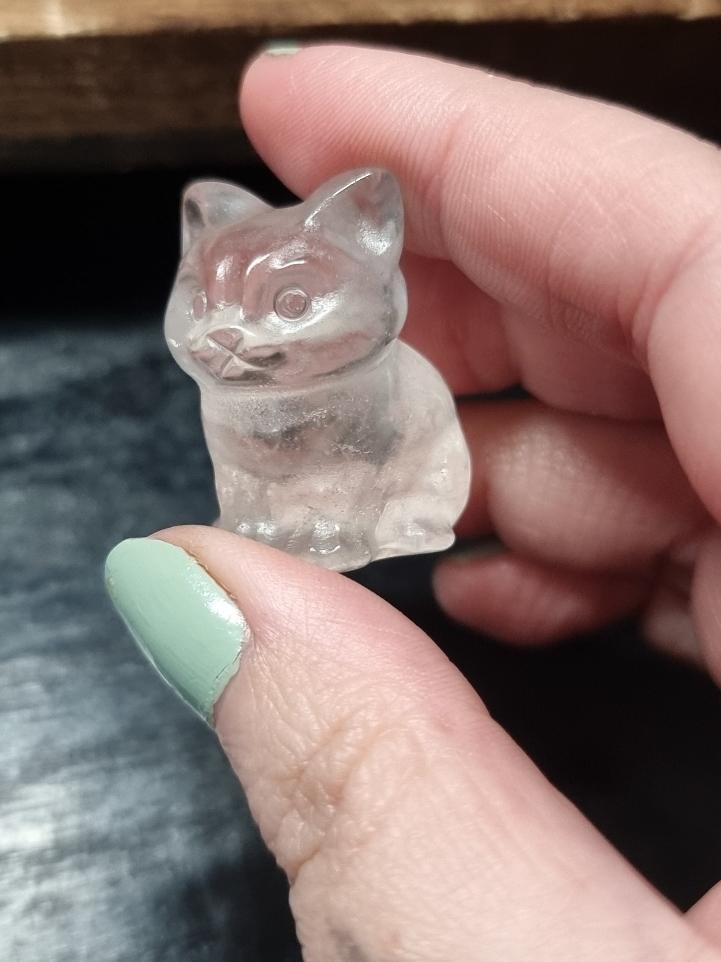 Sitting cat carvings