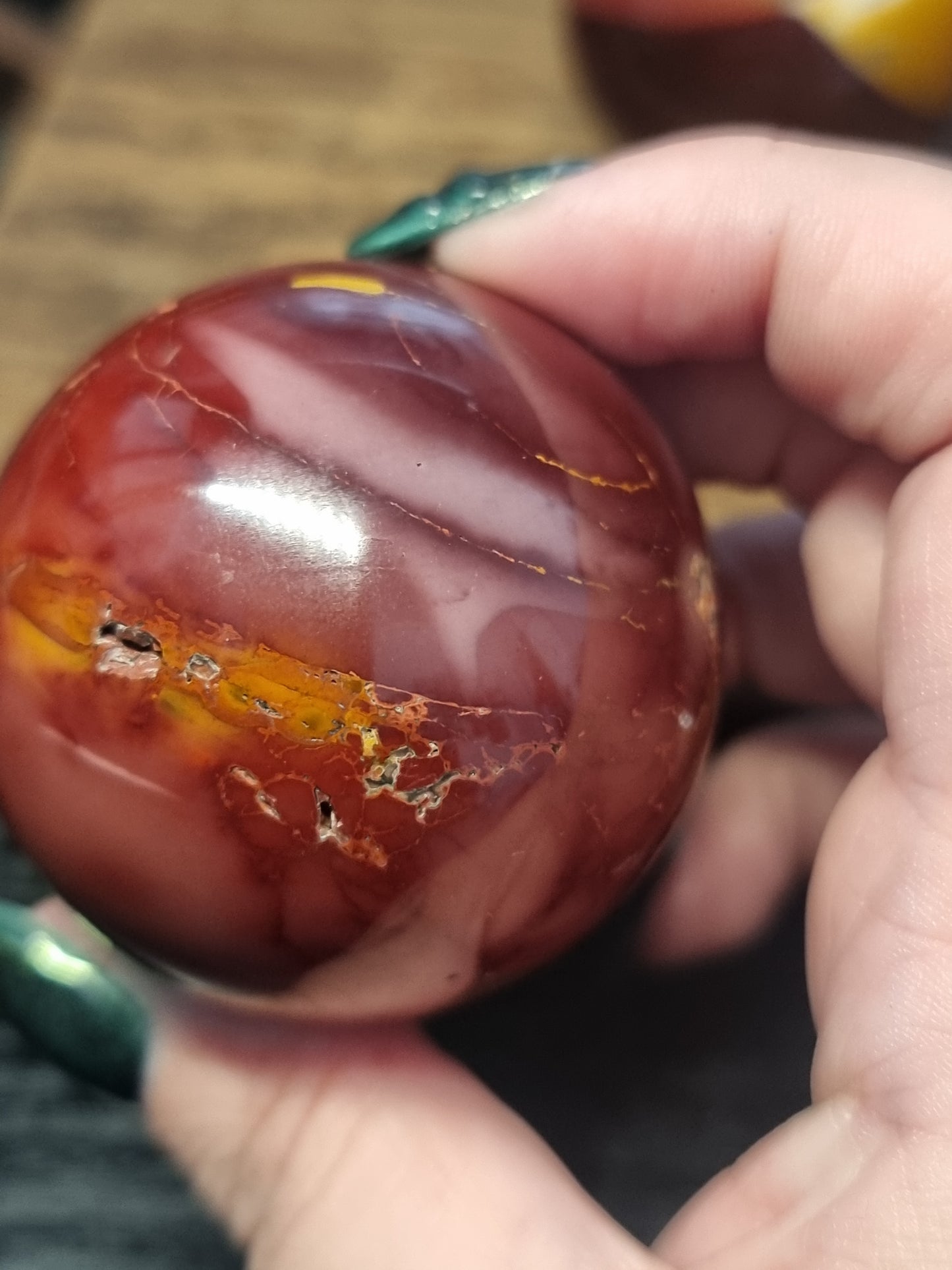 Mookaite spheres