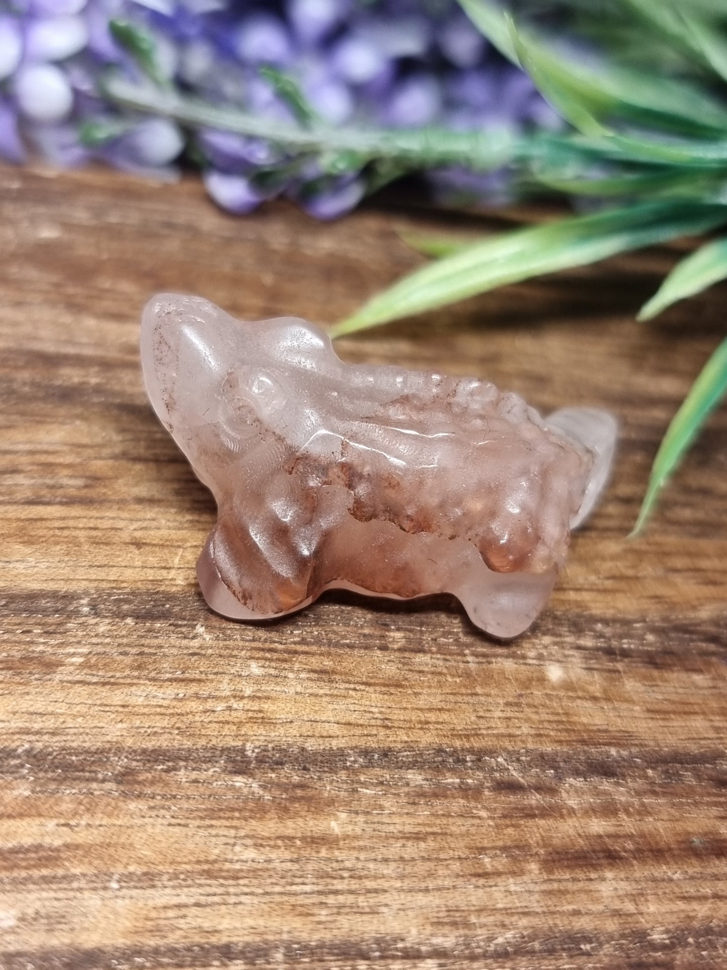 Fire quartz crocodile