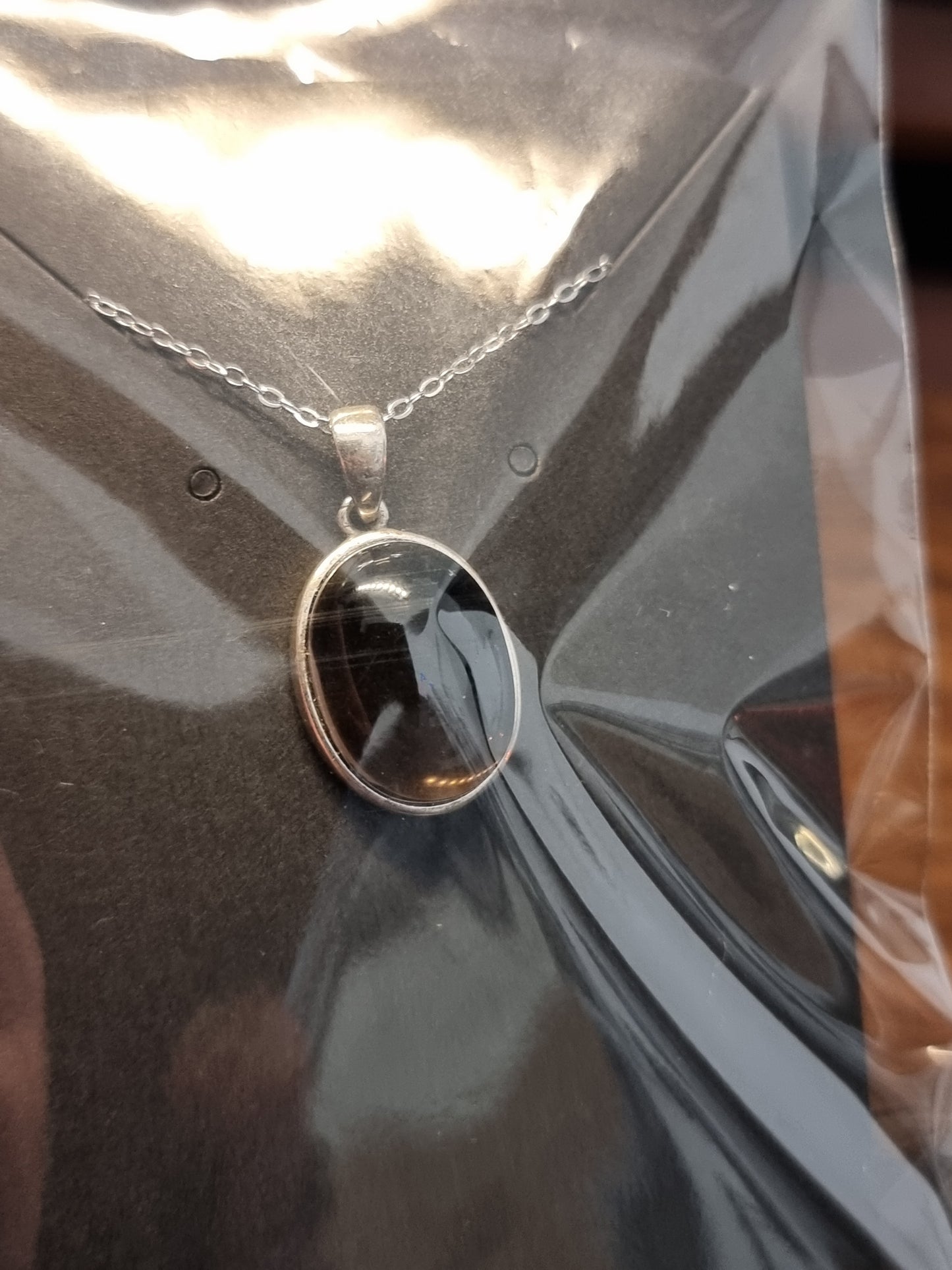Smokey quartz necklace - s925