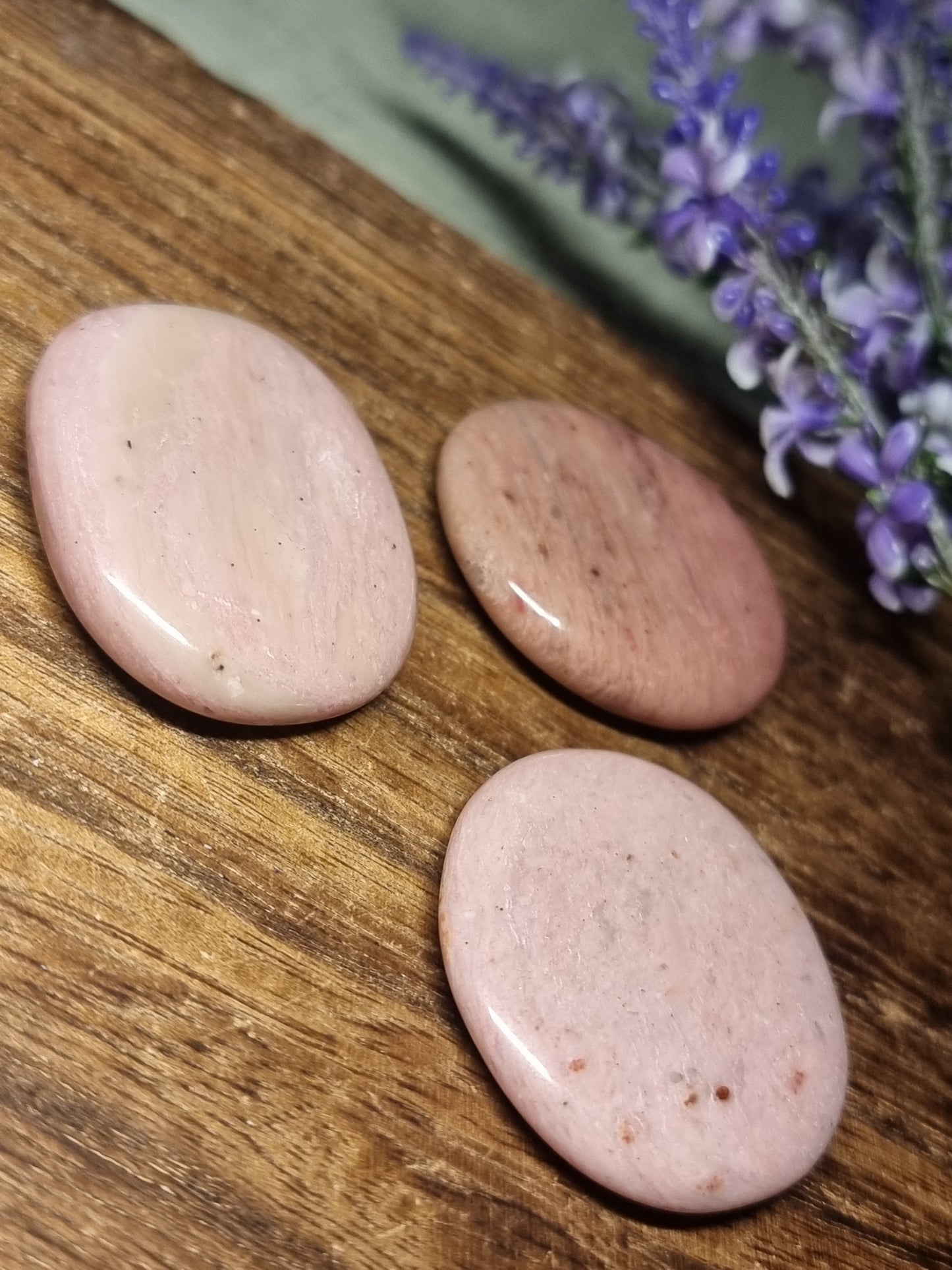Pink petrified wood flatstones