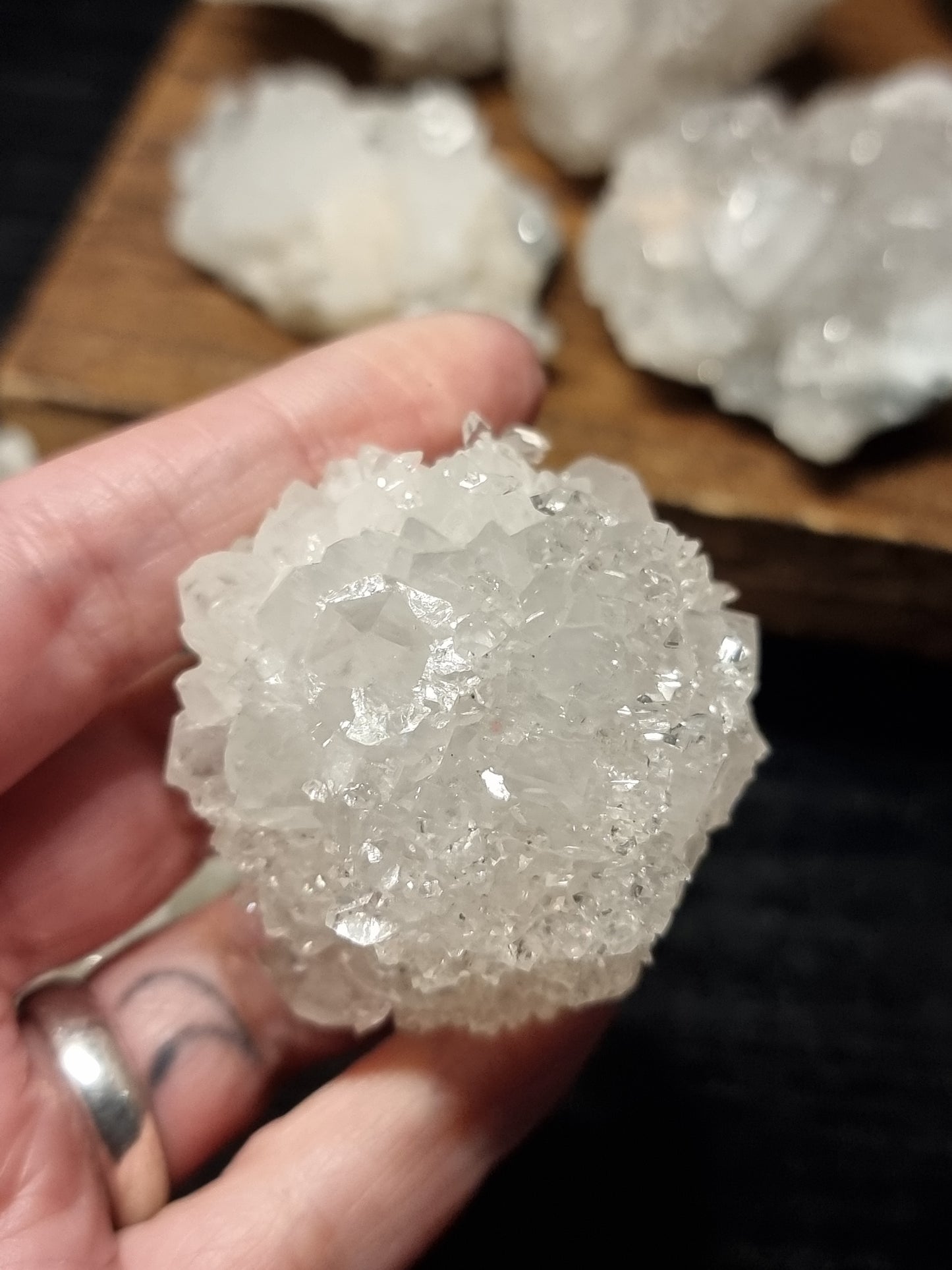 Apophyllite clusters