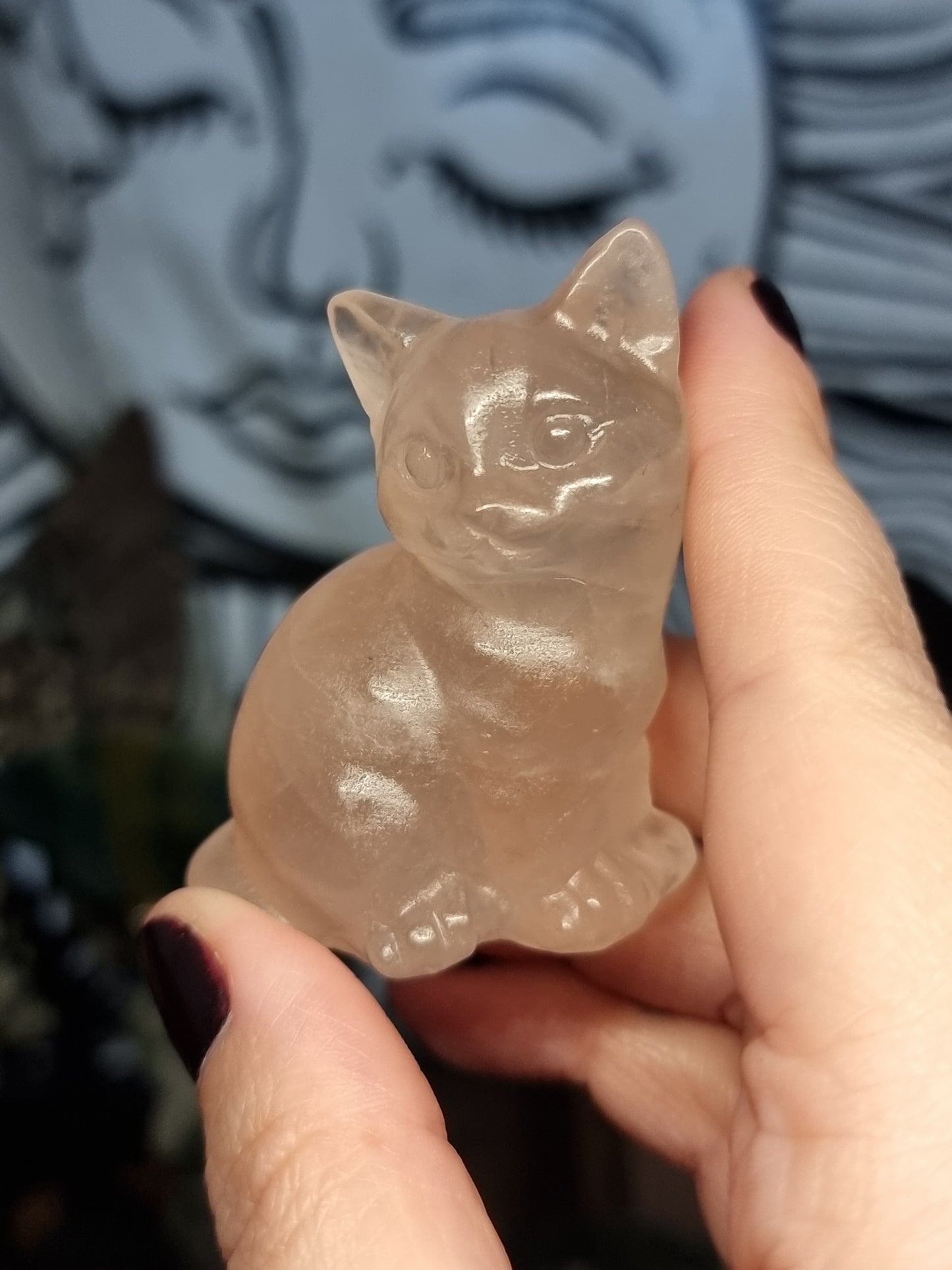Rose quartz carvings
