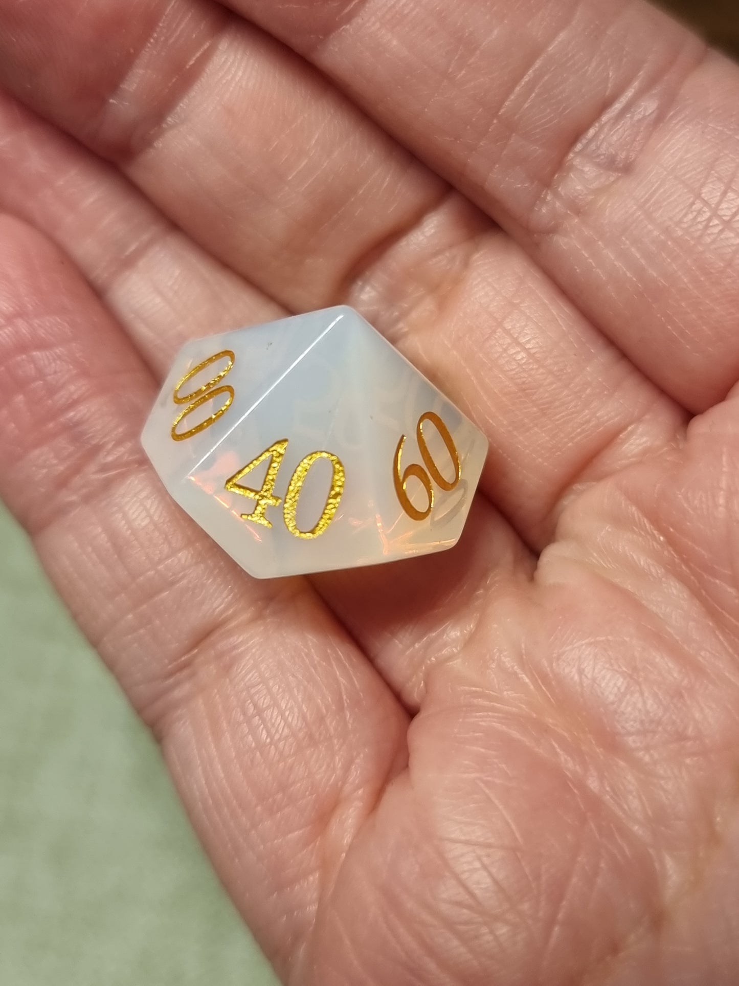 Opalite polyhedral dice set