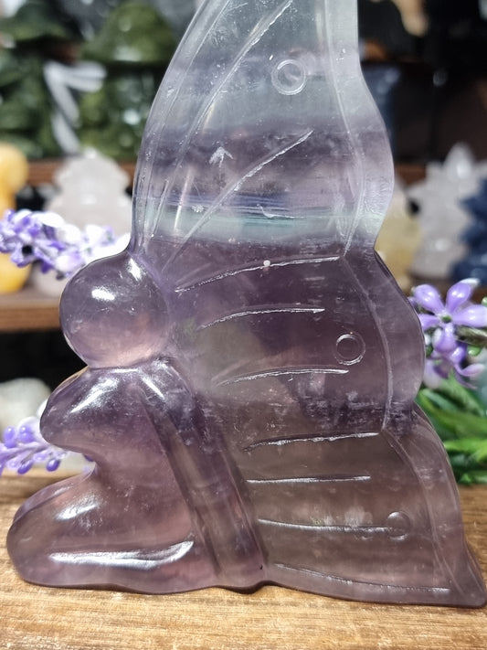 Fluorite with mica fairy