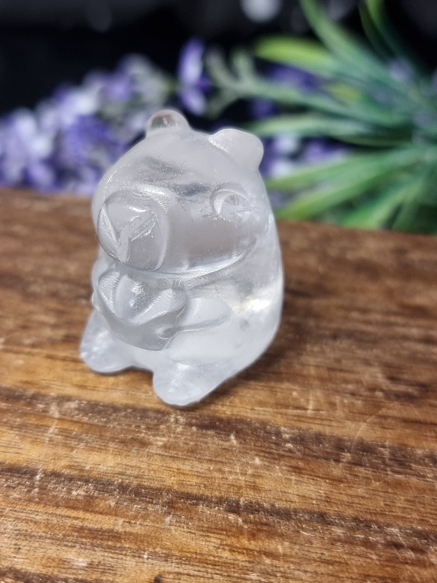 Clear quartz Capybara carving