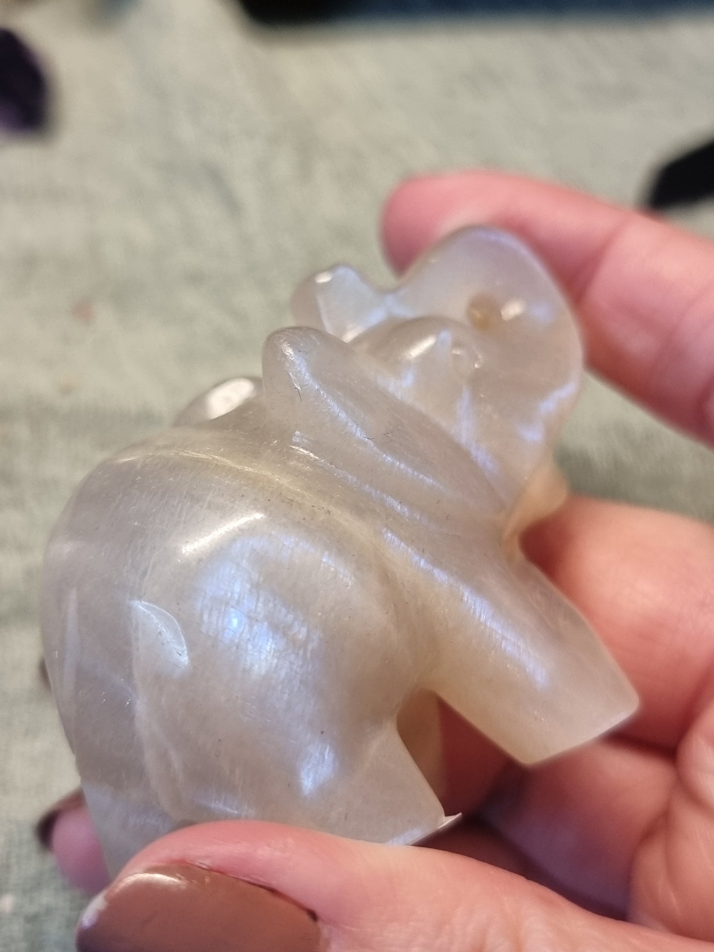 High quality moonstone elephant