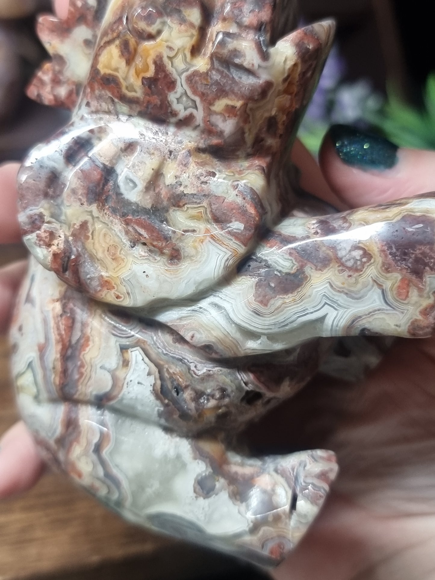 Mexican lace agate elephant