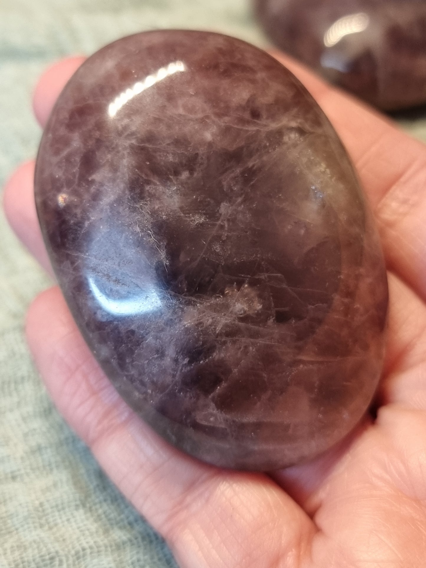 Lavender rose quartz palmstones