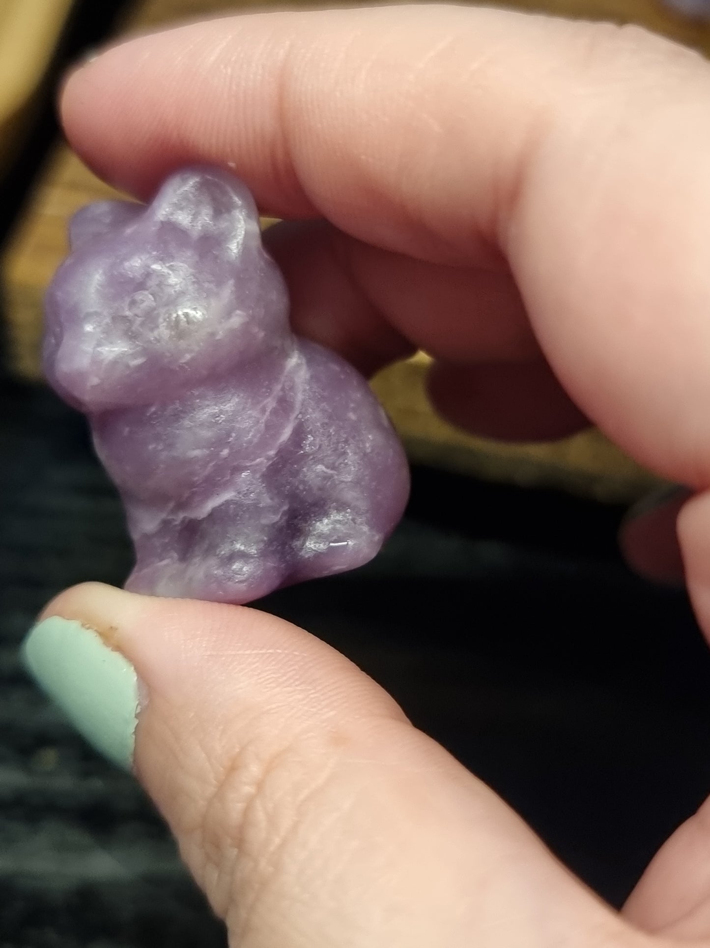 Sitting cat carvings