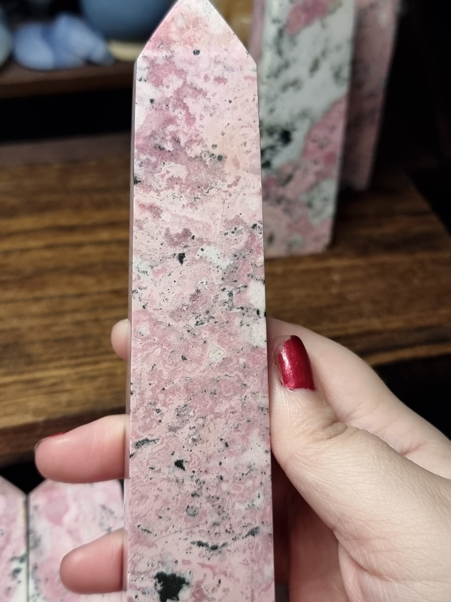 Peruvian rhodonite towers