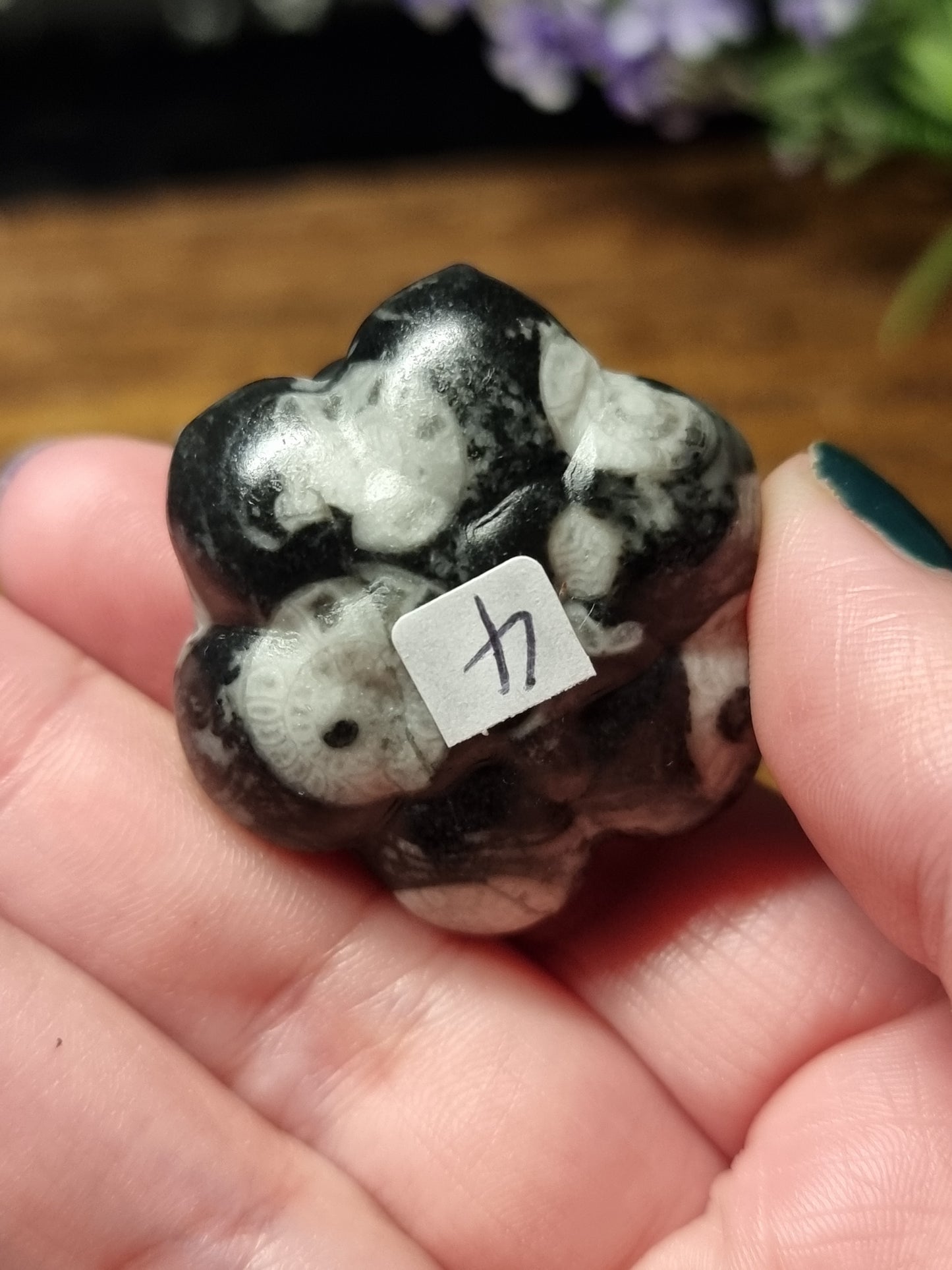 Fossil jasper lotus flower