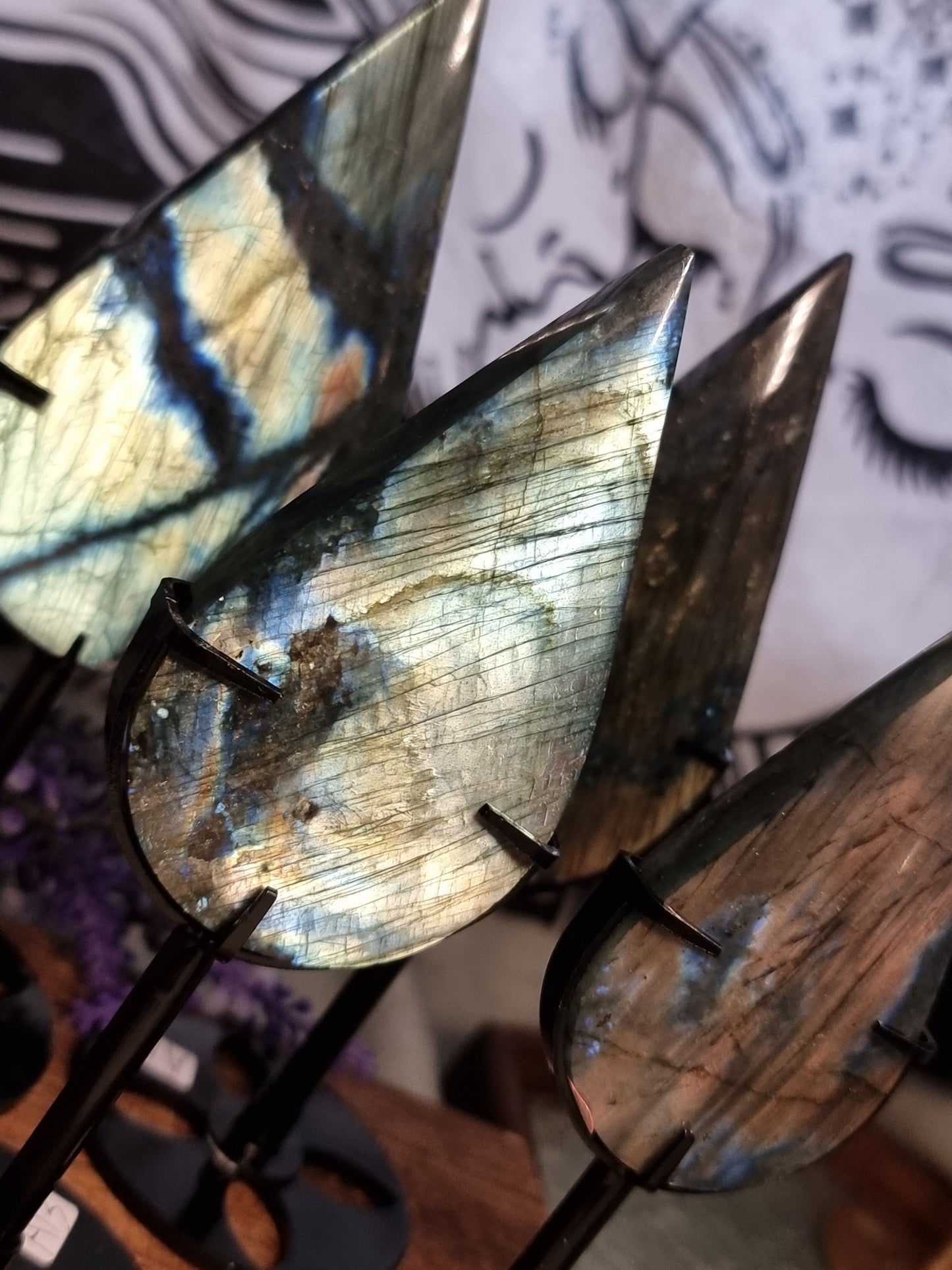 Labradorite teardrops