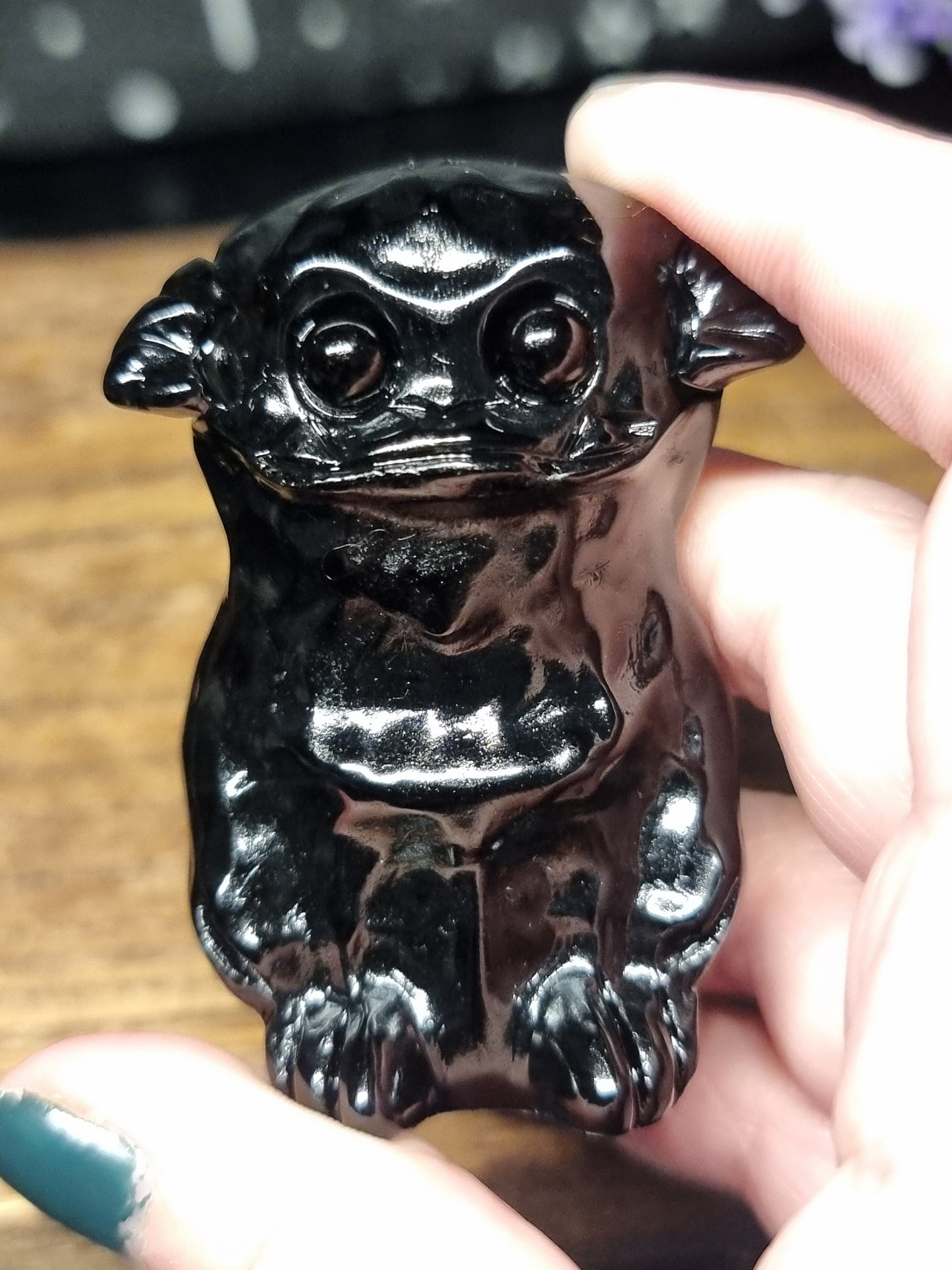 Obsidian ludo carvings