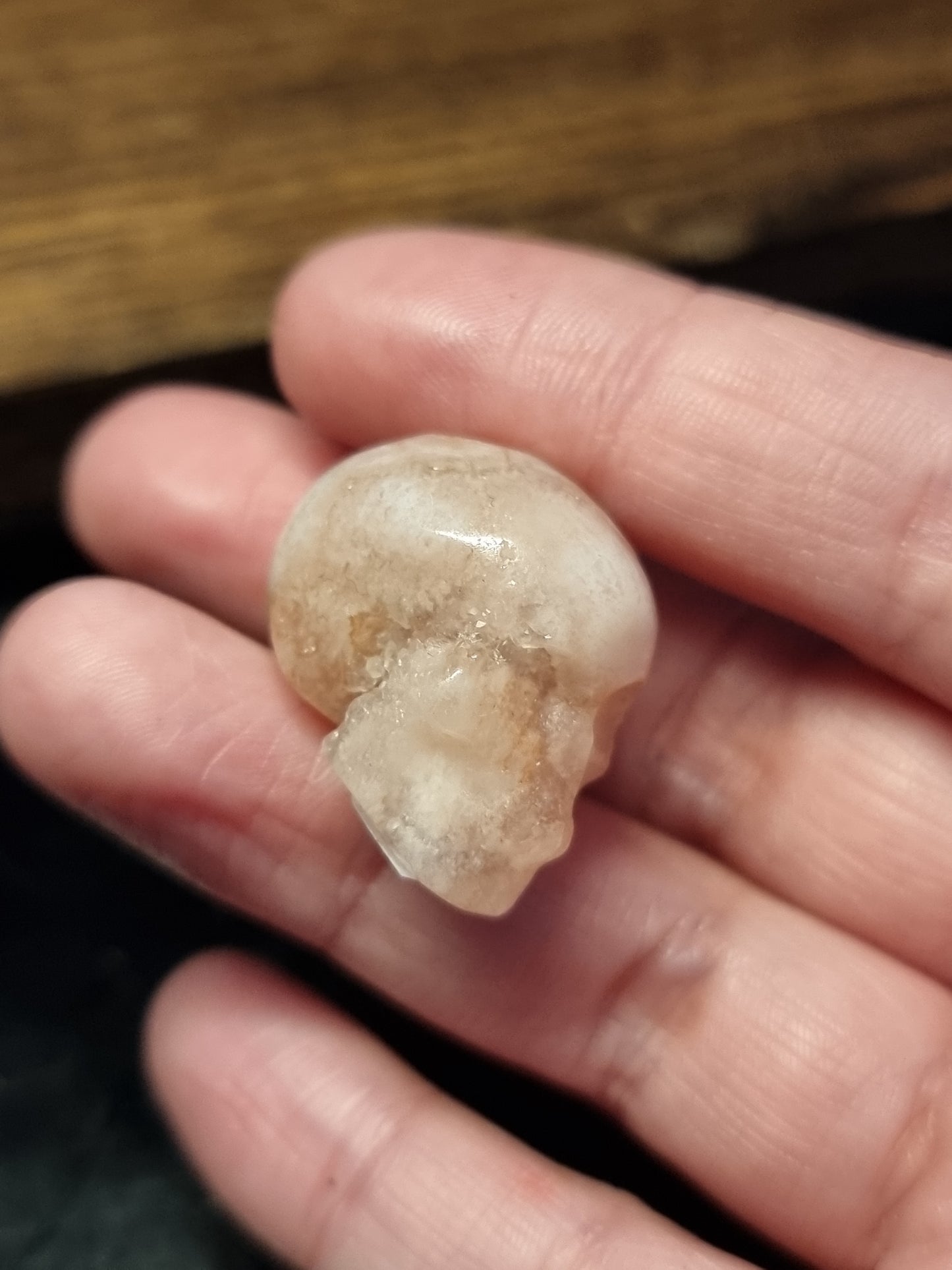 Mini pink amethyst skulls