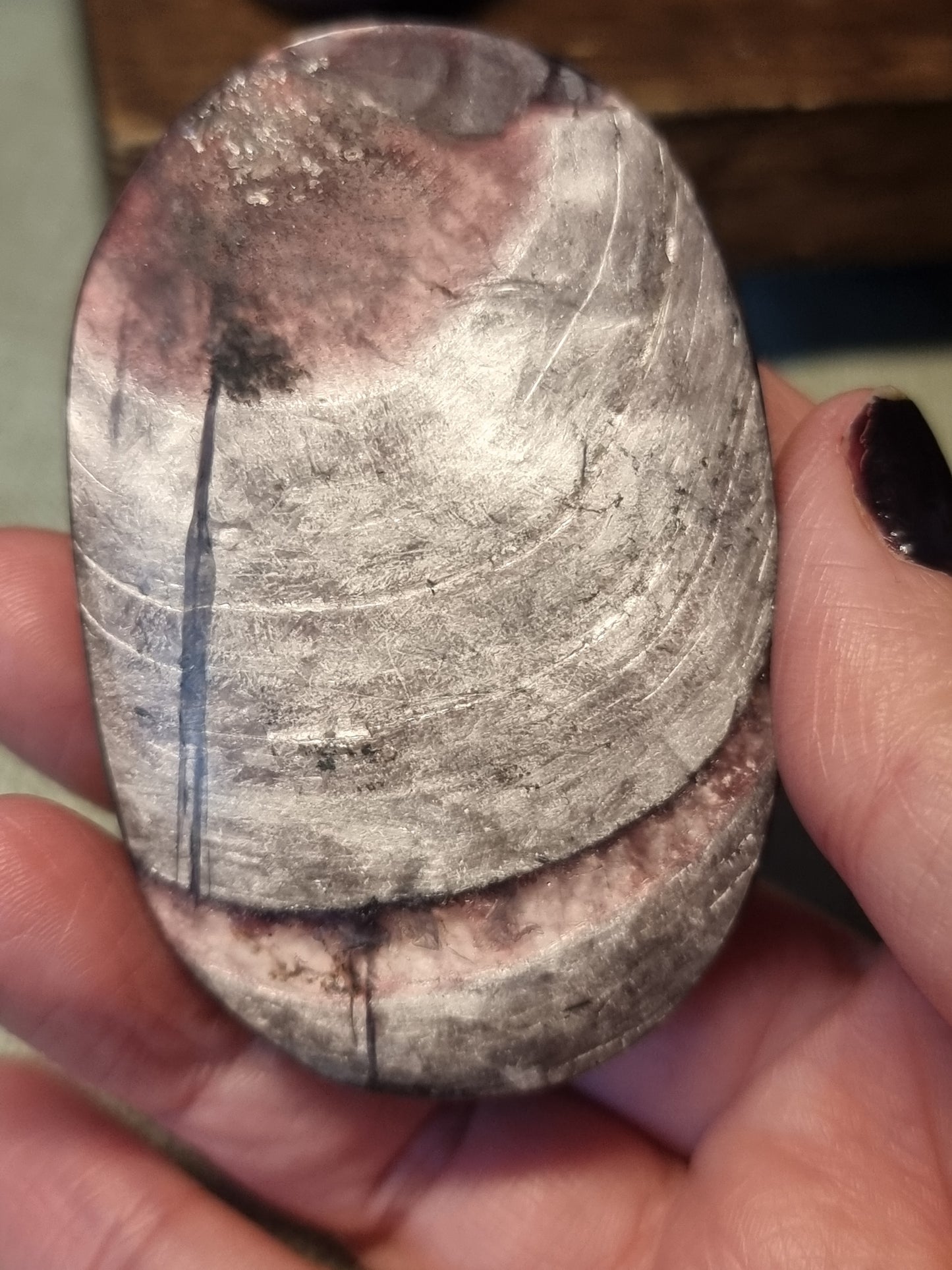 Purple mica palmstones