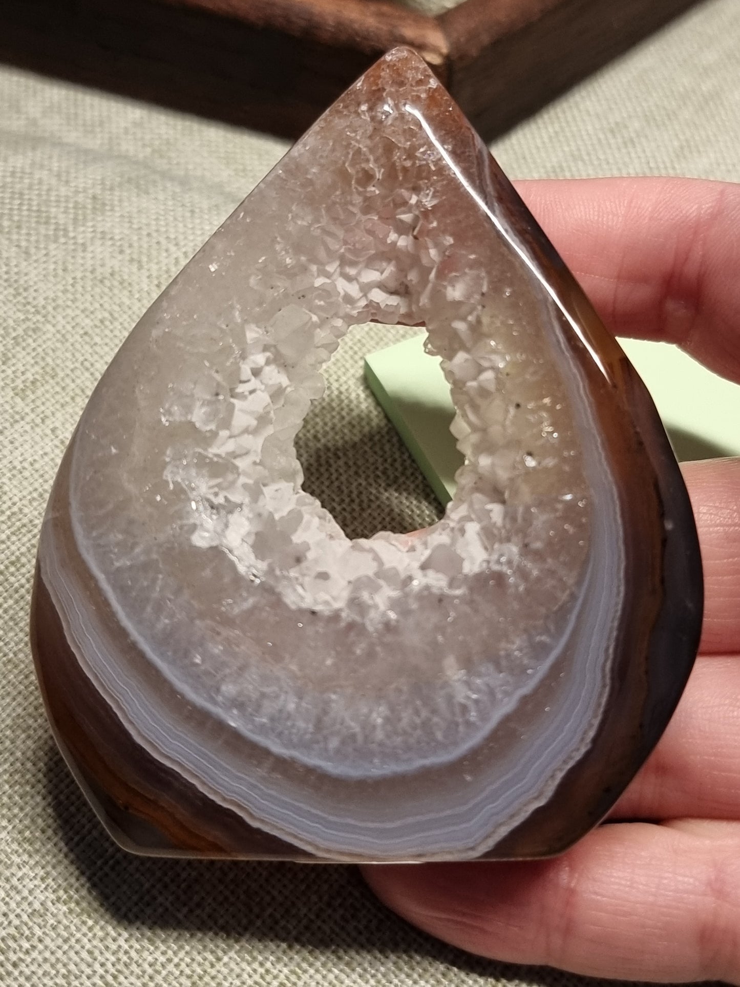 Druzy agate flames