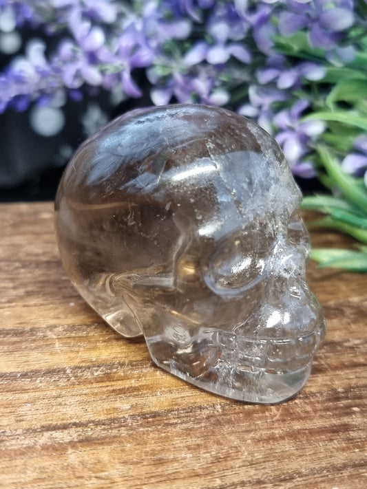 Smokey quartz skull