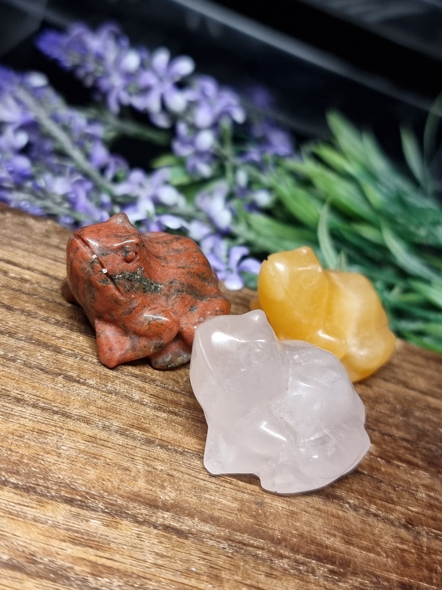 Frog carvings