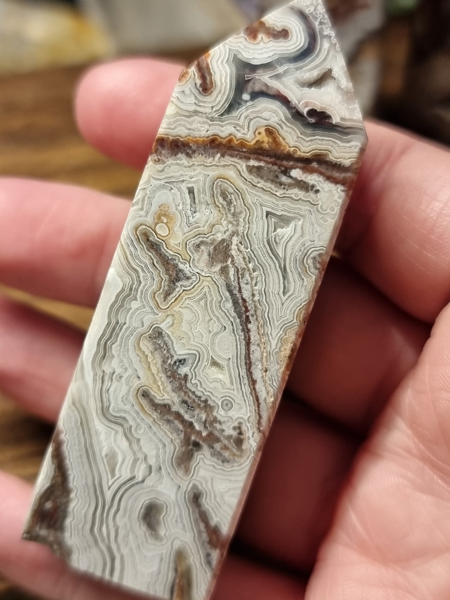 Mexican lace agate towers