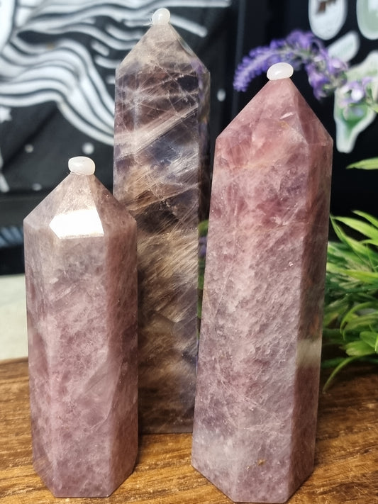 Lavender rose quartz towers