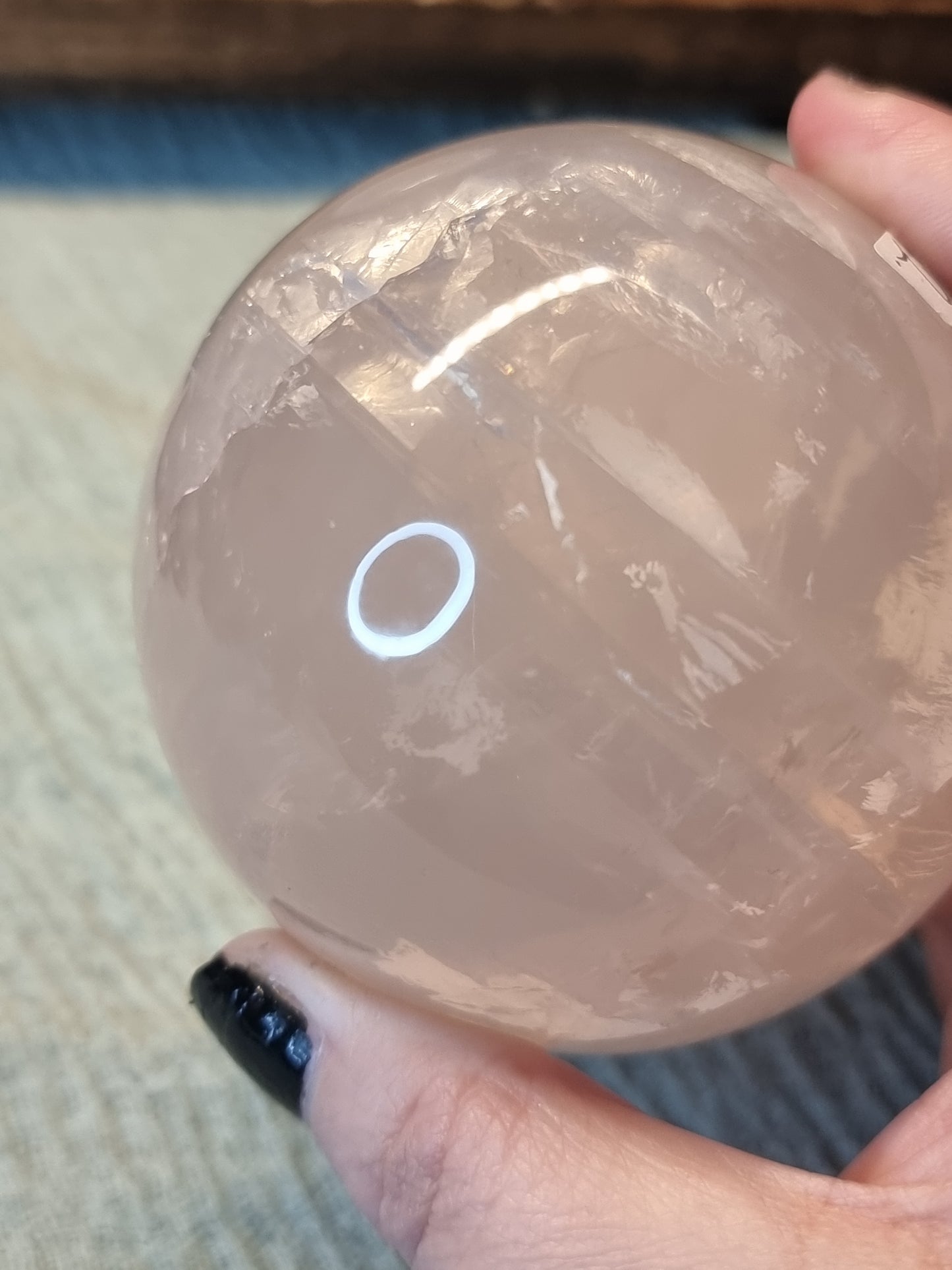 Rose quartz spheres