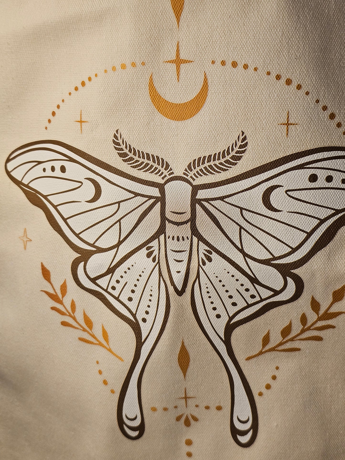 Lunar moth tote bag