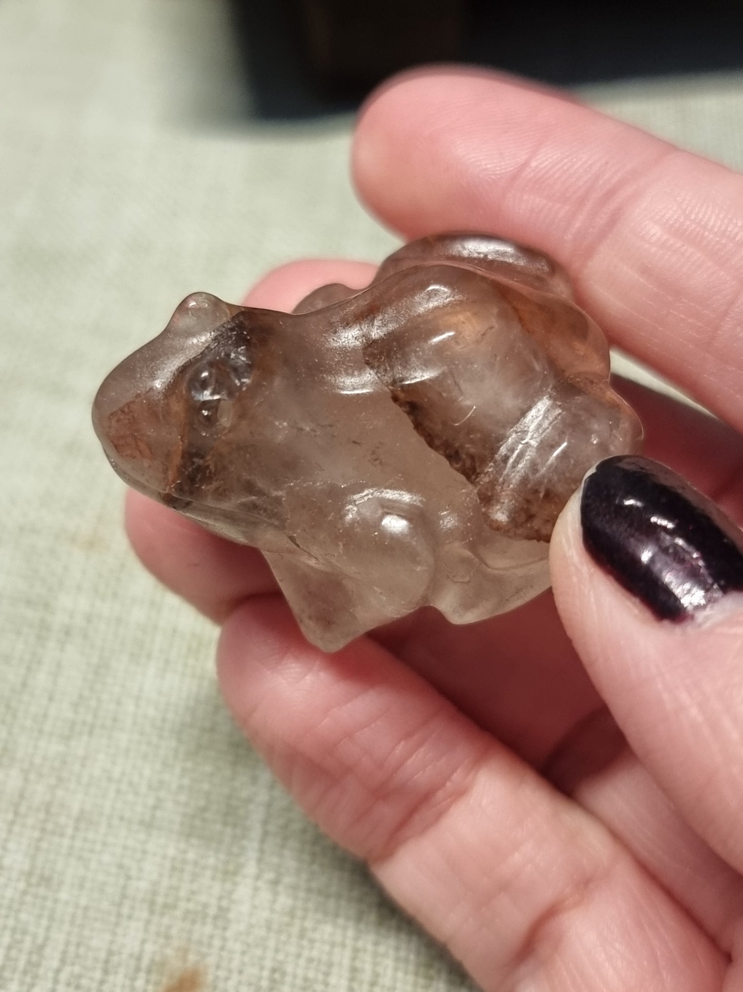 Fire quartz frog