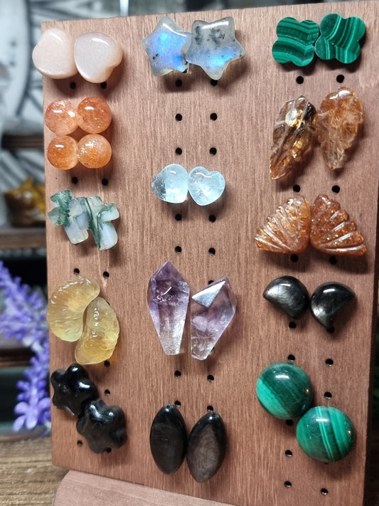 S925 crystal stud earrings