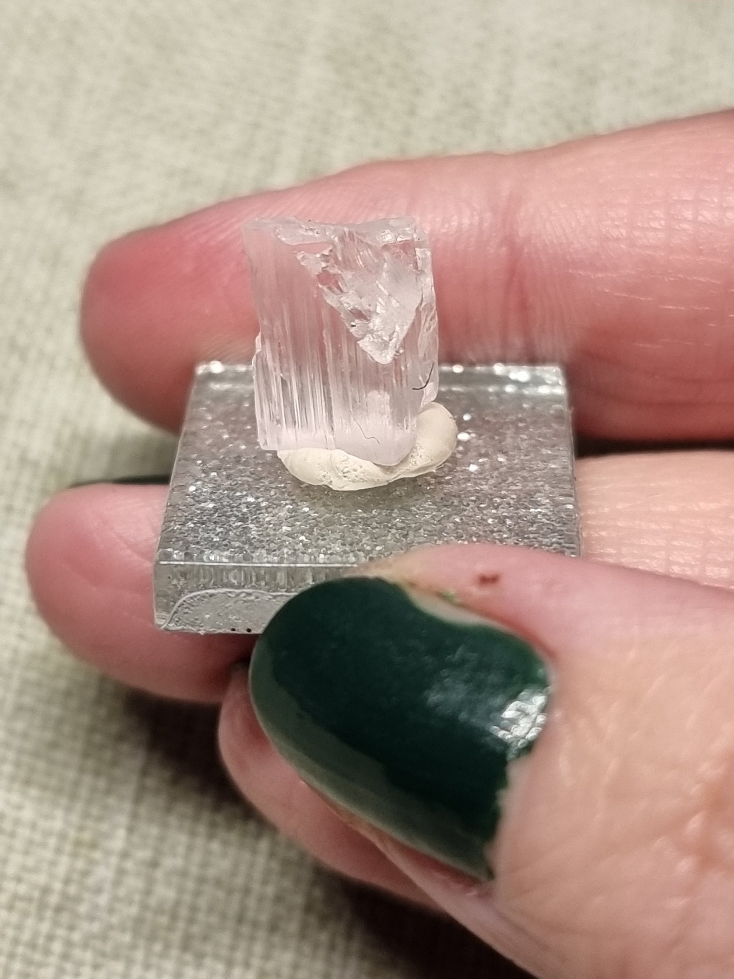 Gem kunzite specimens