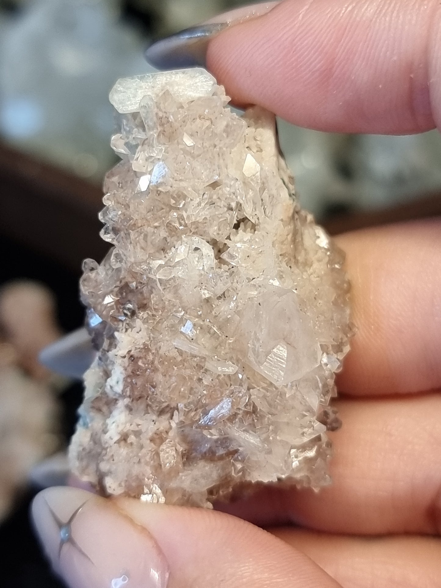 Rare apophyllite with red chalcedony specimens
