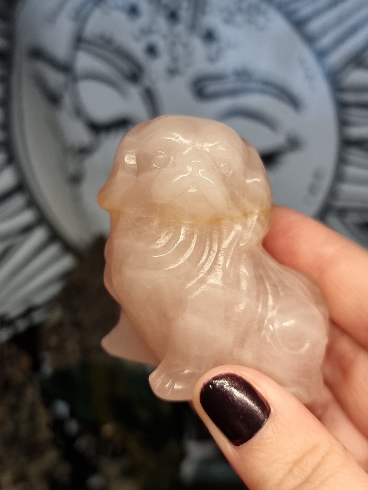 Rose quartz carvings