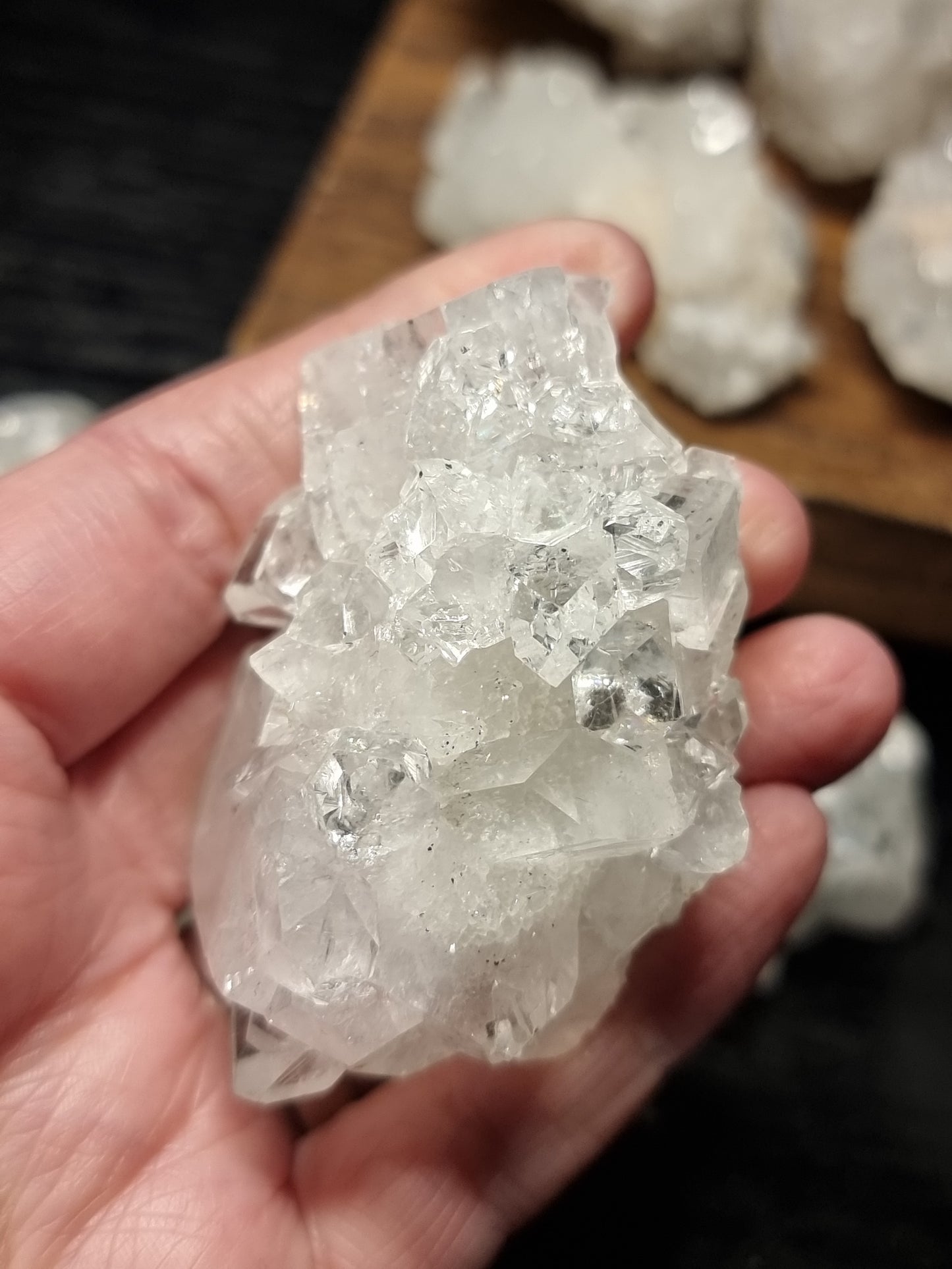 Apophyllite clusters