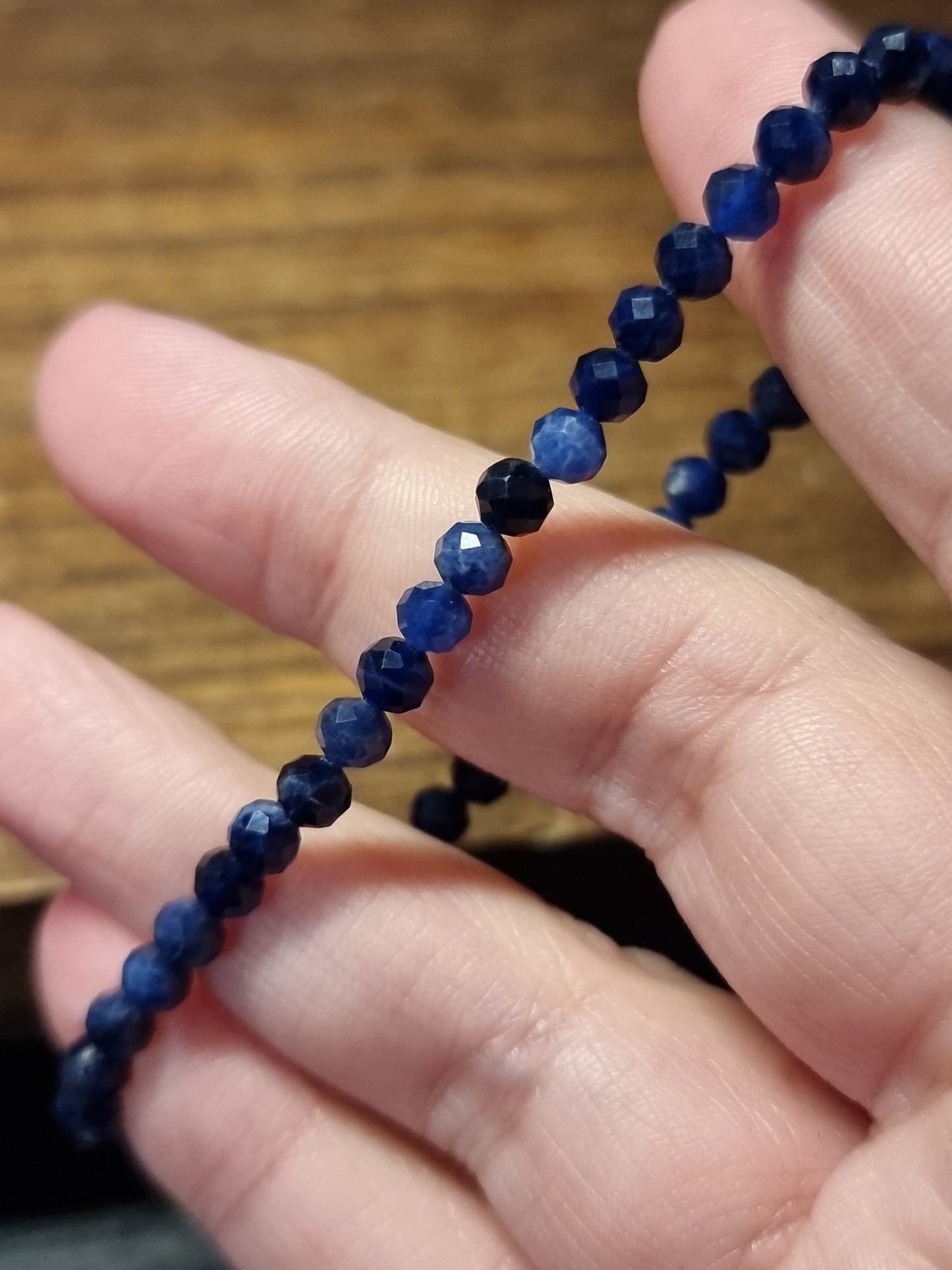 4mm faceted sodalite bracelet