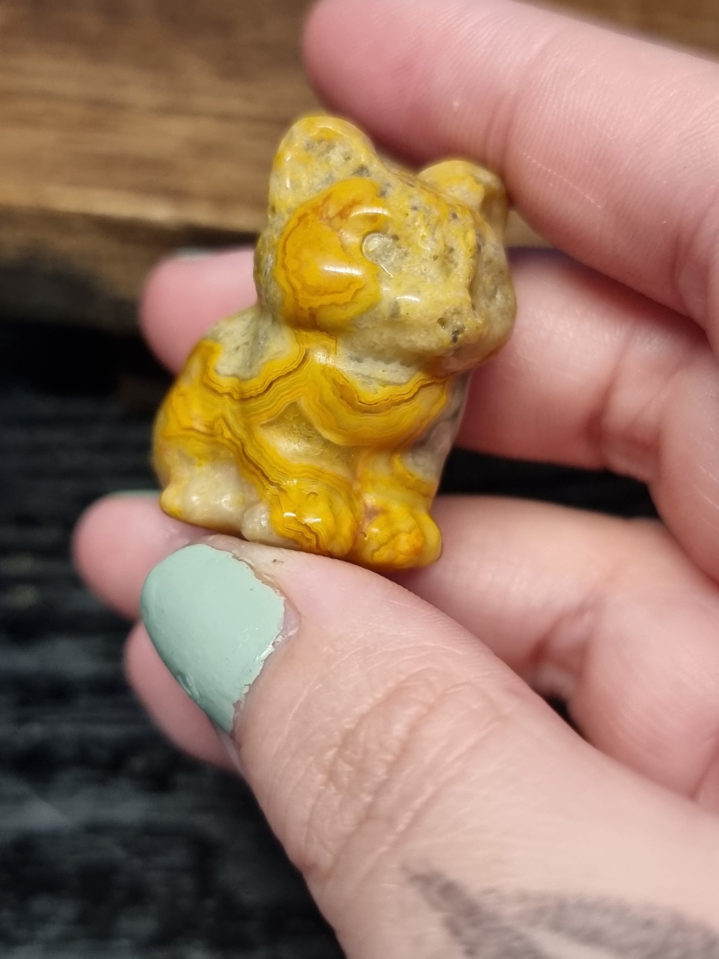 Sitting cat carvings