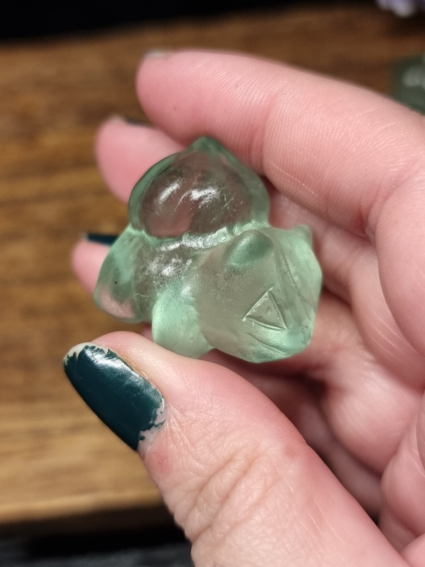 Fluorite bulbasaur carvings (pokemon)
