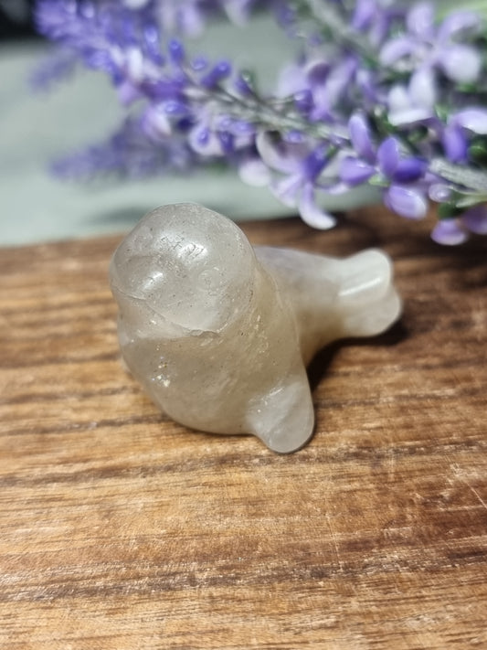 Moonstone seal carving