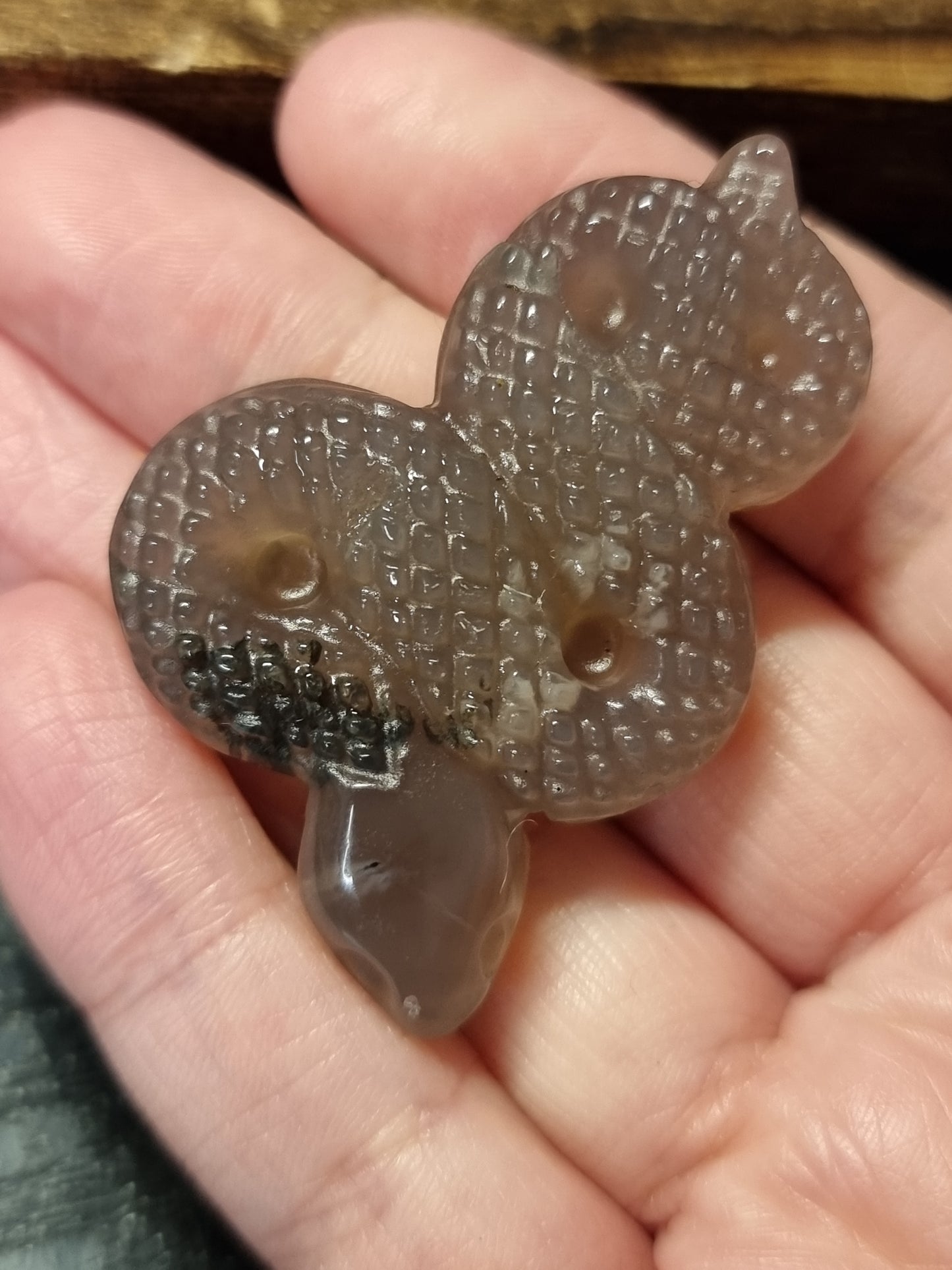 Volcano agate snakes