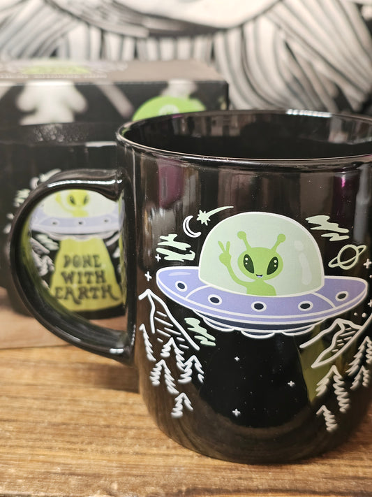 Done with Earth heat change mug