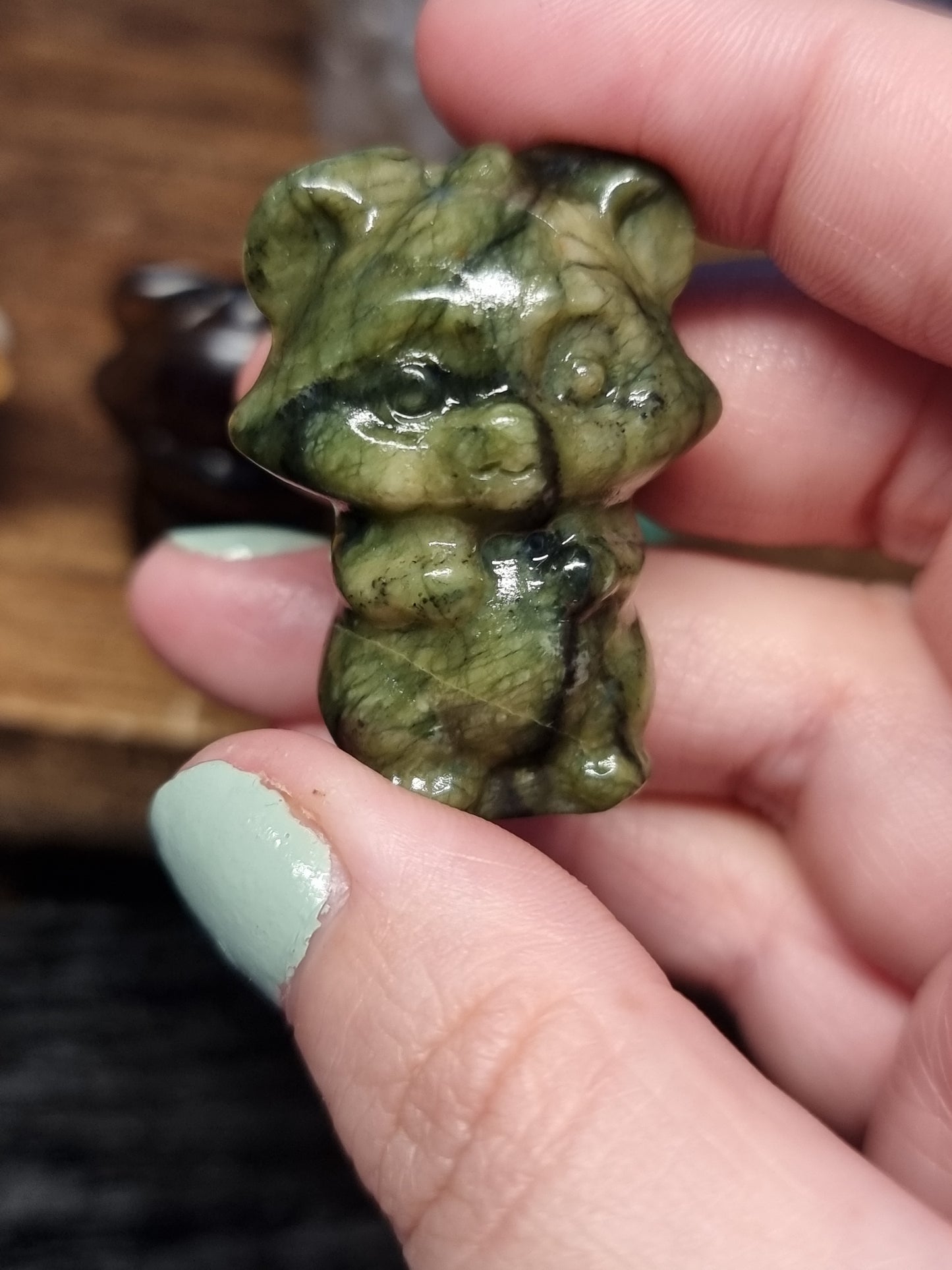 Raccoon carvings