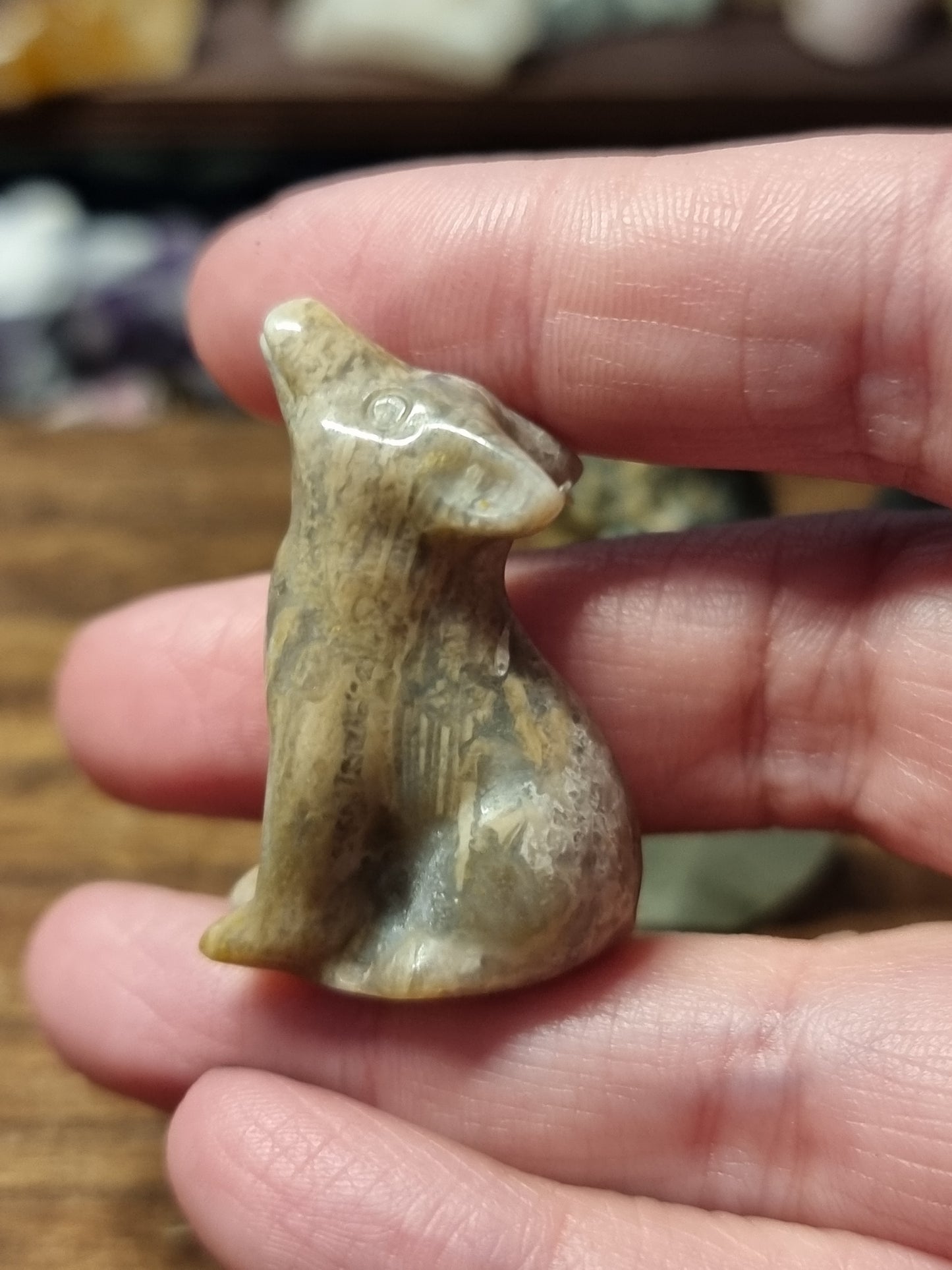 Wolf carvings