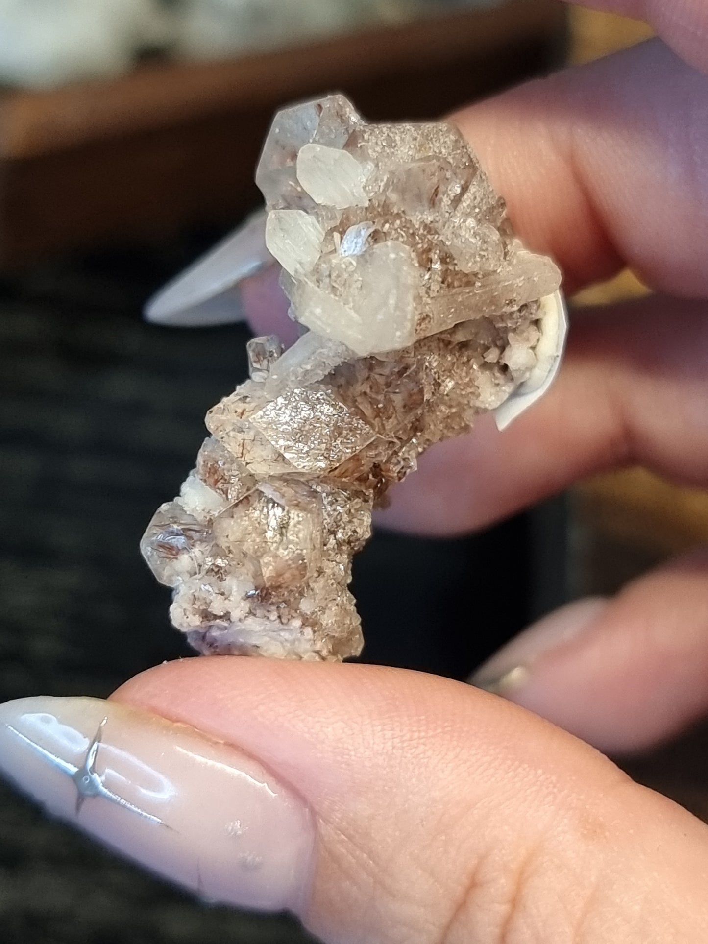 Rare apophyllite with red chalcedony specimens
