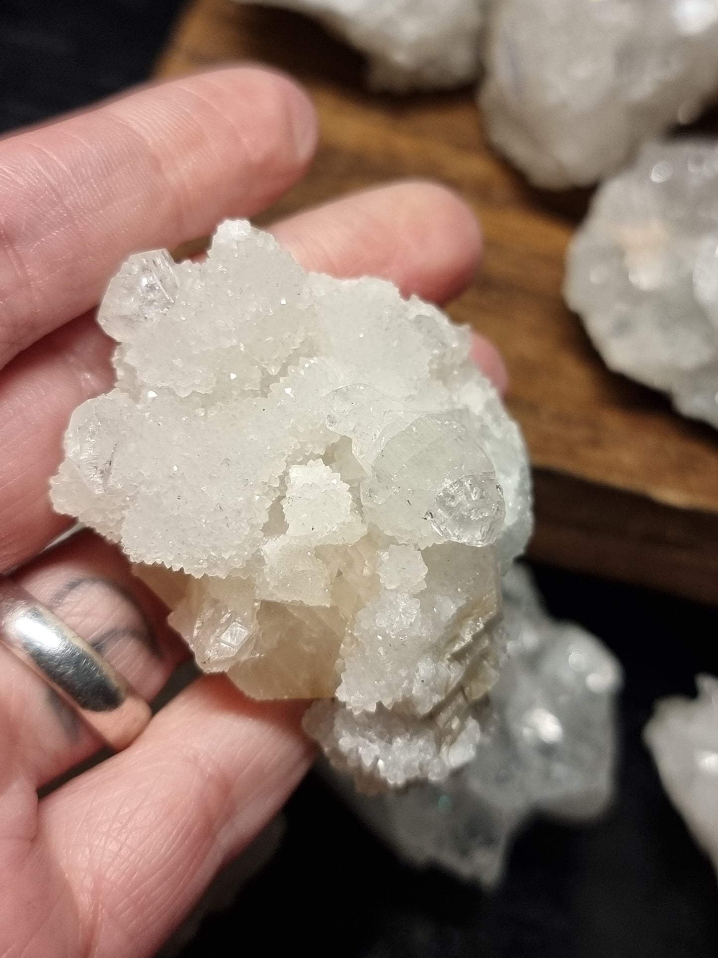 Apophyllite clusters