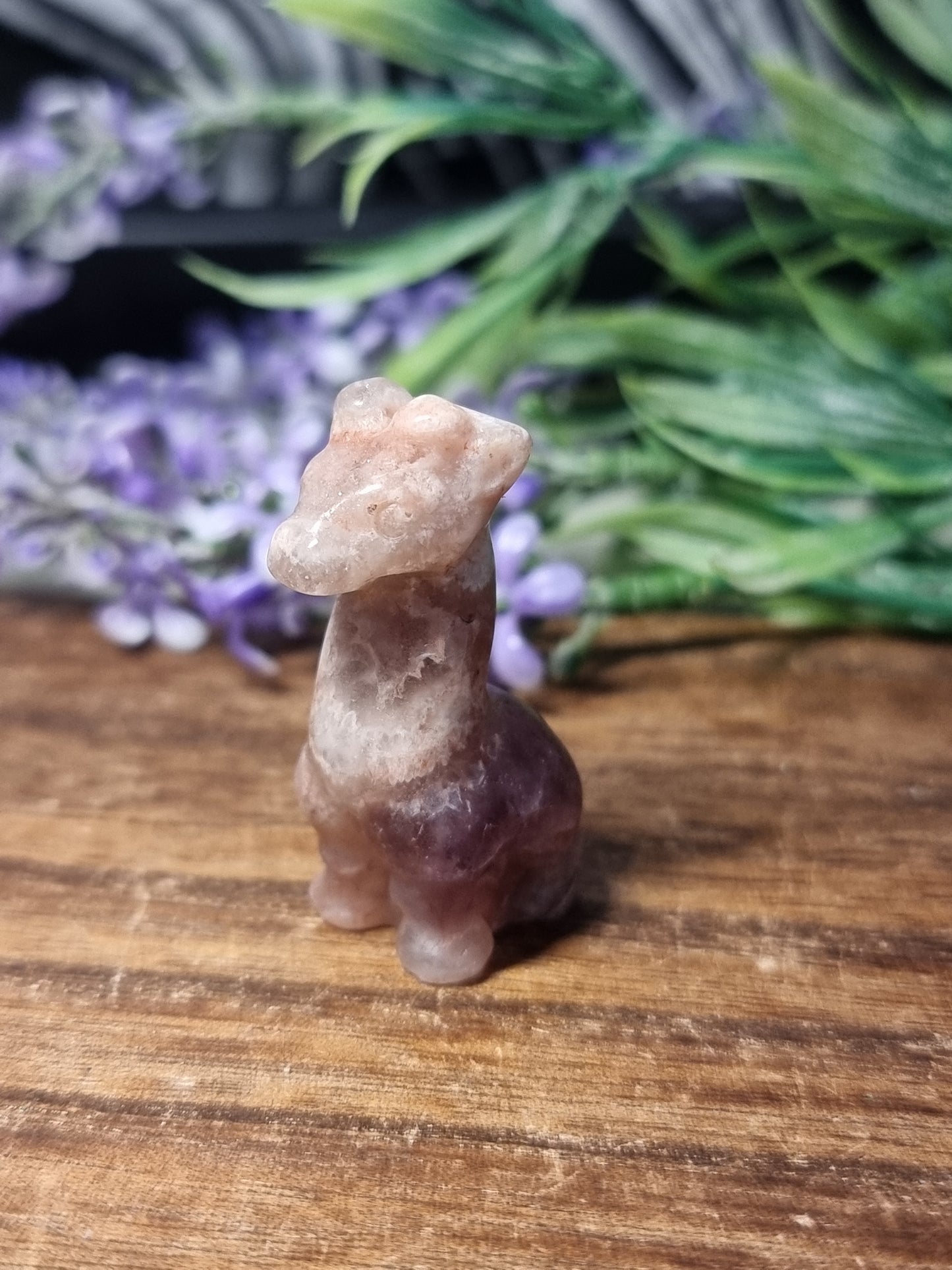 Amethyst mexican lace agate giraffe