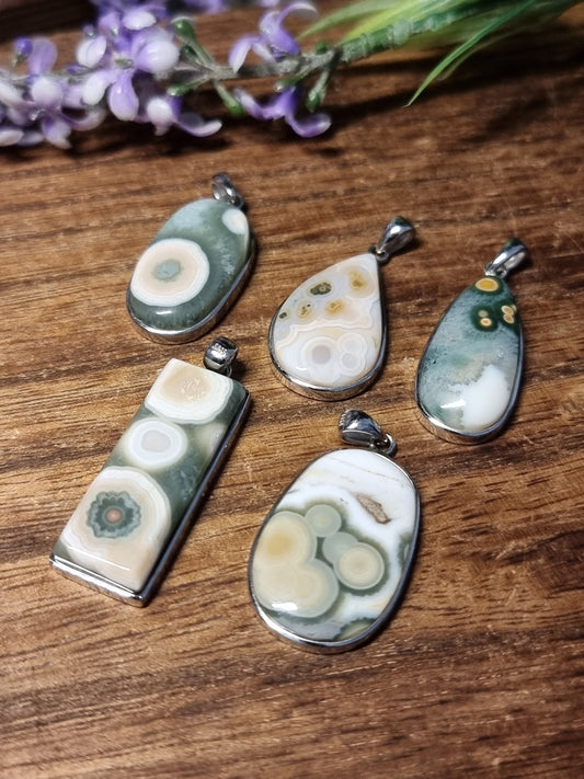 Ocean jasper s925 pendants